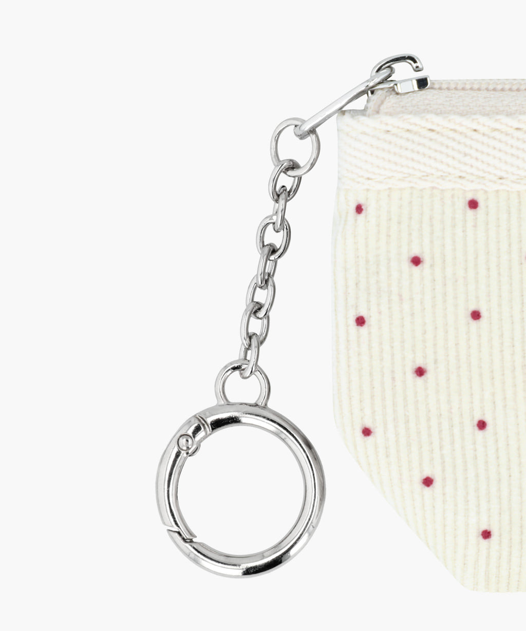 Marithe & Francois Girbaud - Mini Corduroy Pouch Keyring (Ivory) product image 4 | TRAB K-Fashion Australia
