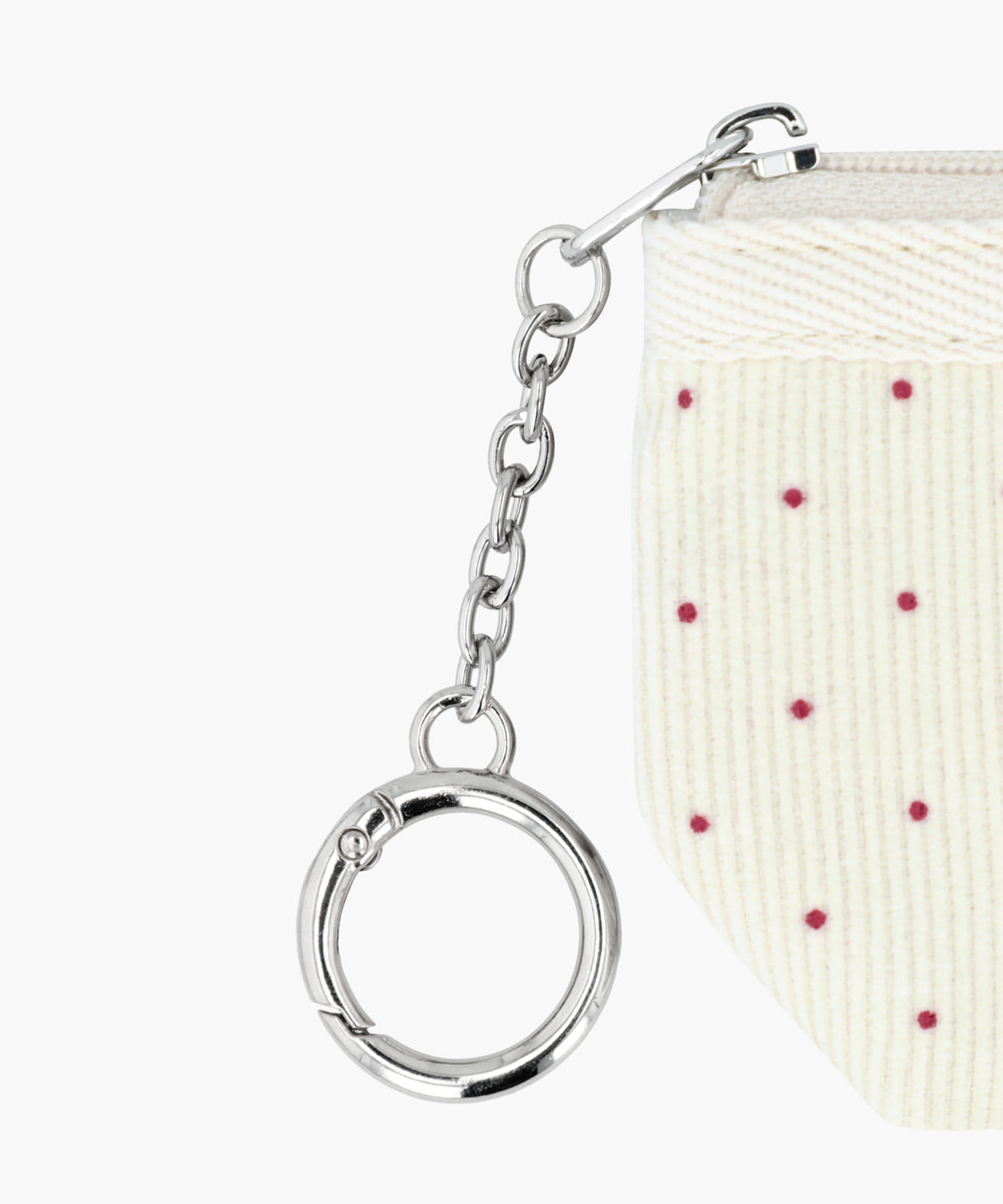 Marithe & Francois Girbaud - Mini Corduroy Pouch Keyring (Ivory) product image 4 | TRAB K-Fashion Australia