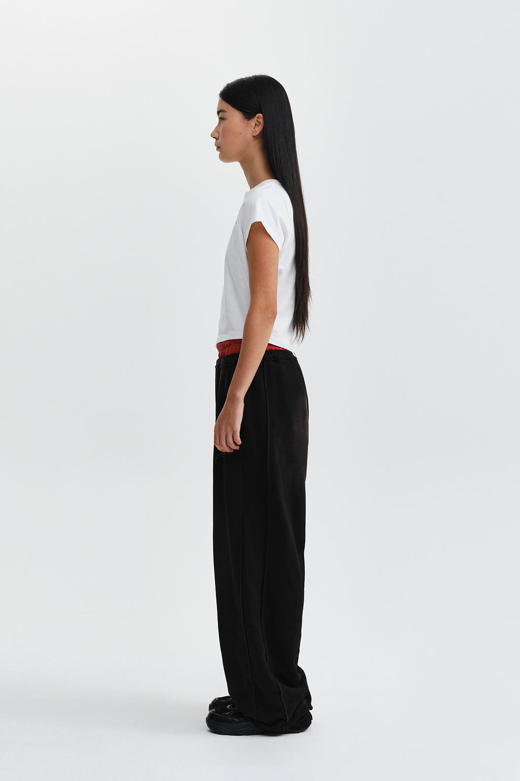 Matin Kim - Curved Cut Slim Top (Ivory) product image 8 | TRAB K-Fashion Australia