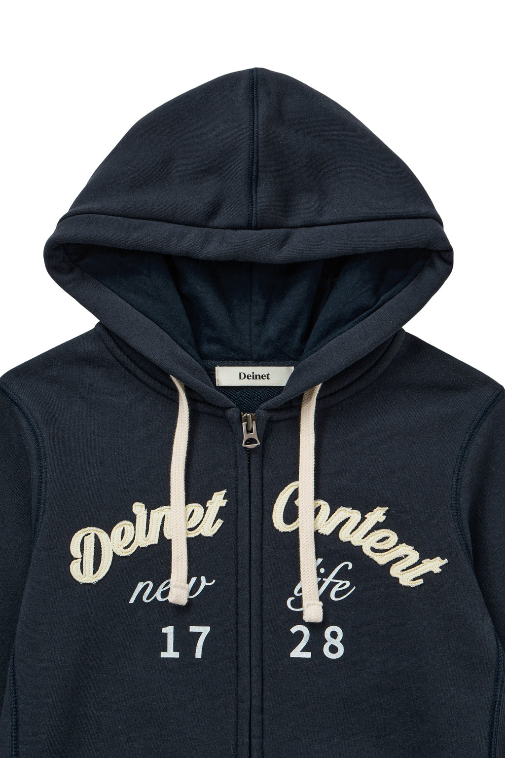 Deinet - Content Slim Hood Zip - Up (Navy) product image 3 | TRAB K-Fashion Australia