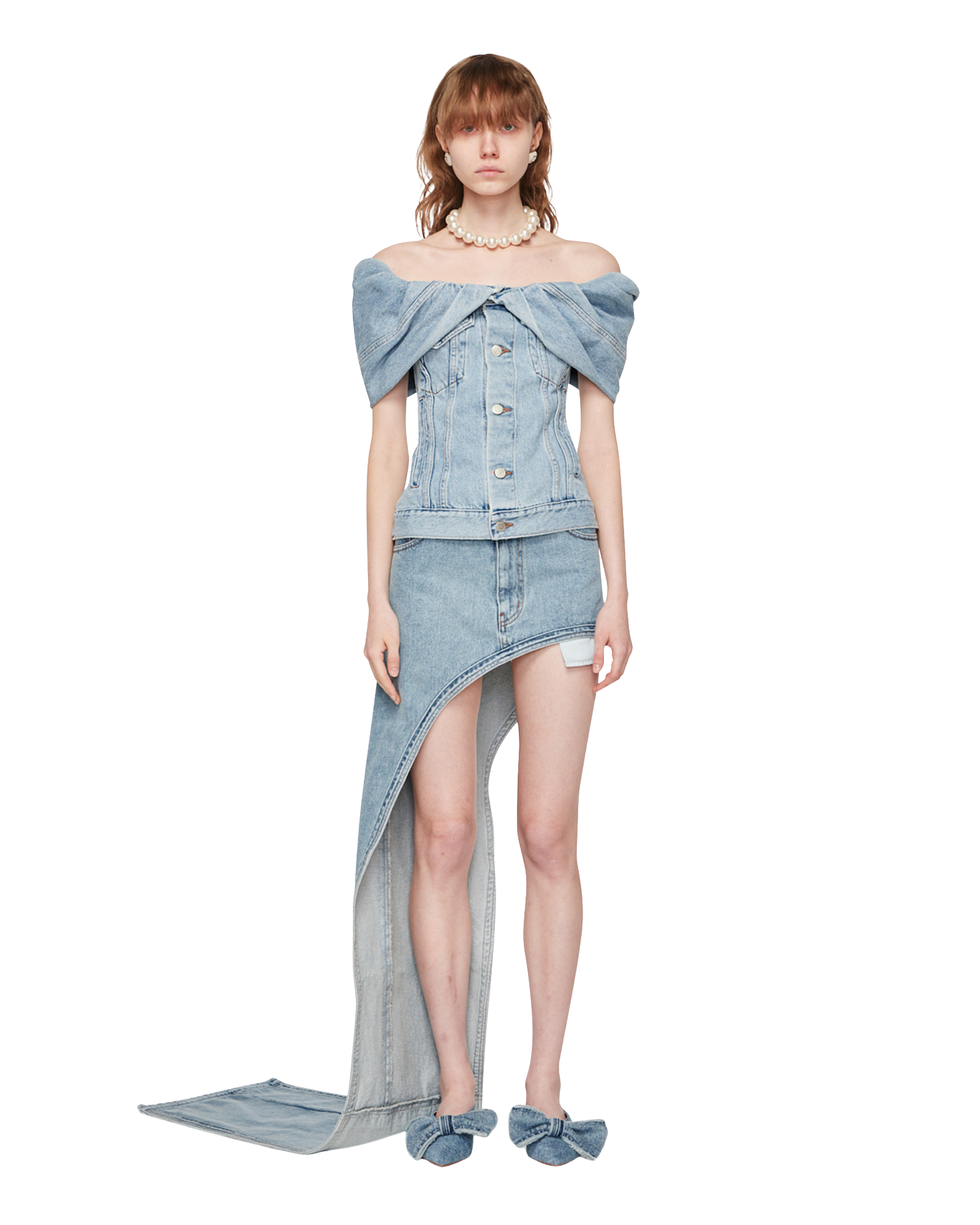 Kimhe Kim - Denim Tube Top (Blue) product image 1 | TRAB K-Fashion Australia