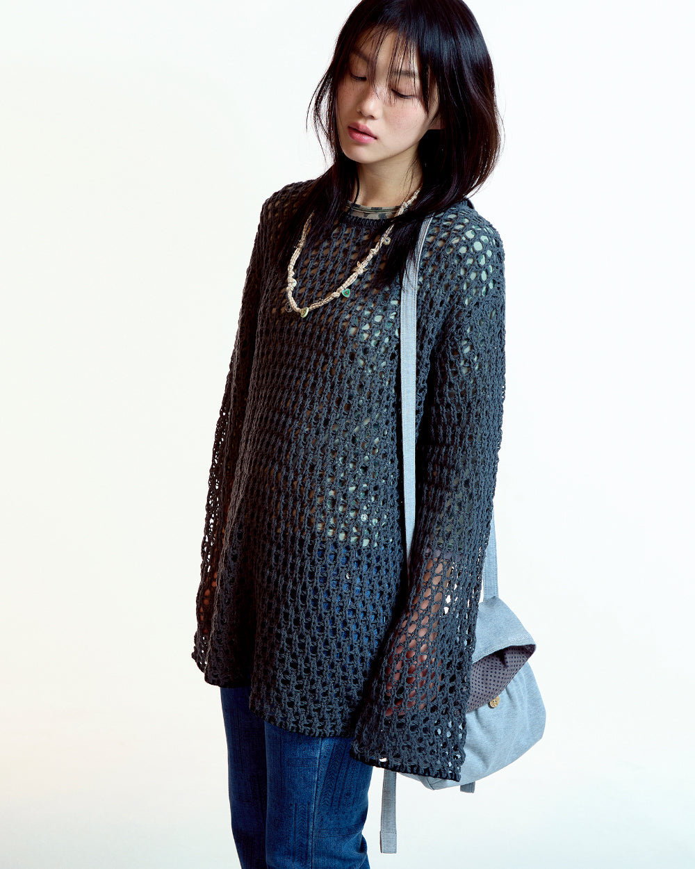Coyseio - Hole Knit (Charcoal) product image 4 | TRAB K-Fashion Australia