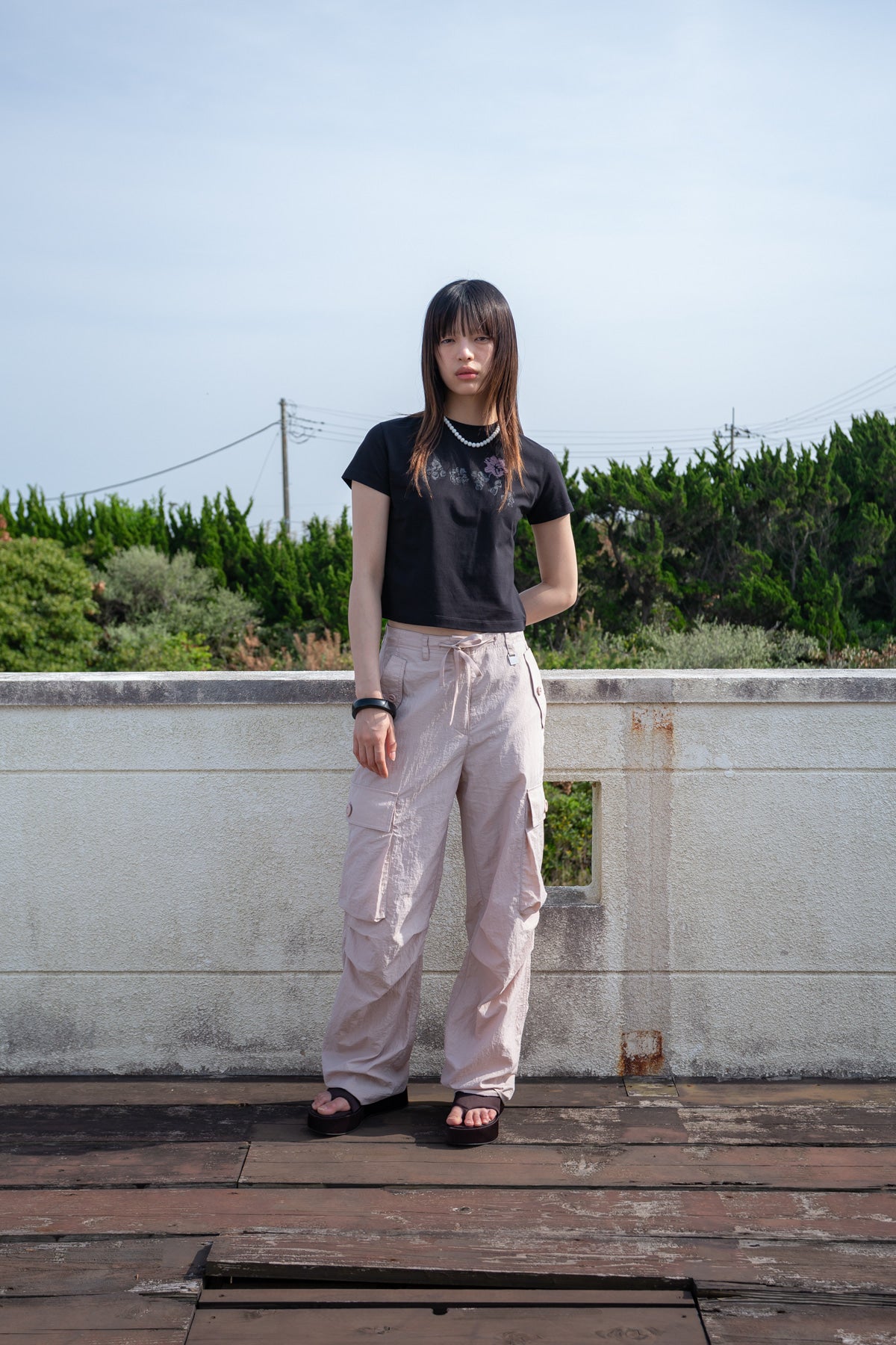 Matin Kim - Bubbly Graphic Printing Top (Black) product image 6 | TRAB K-Fashion Australia