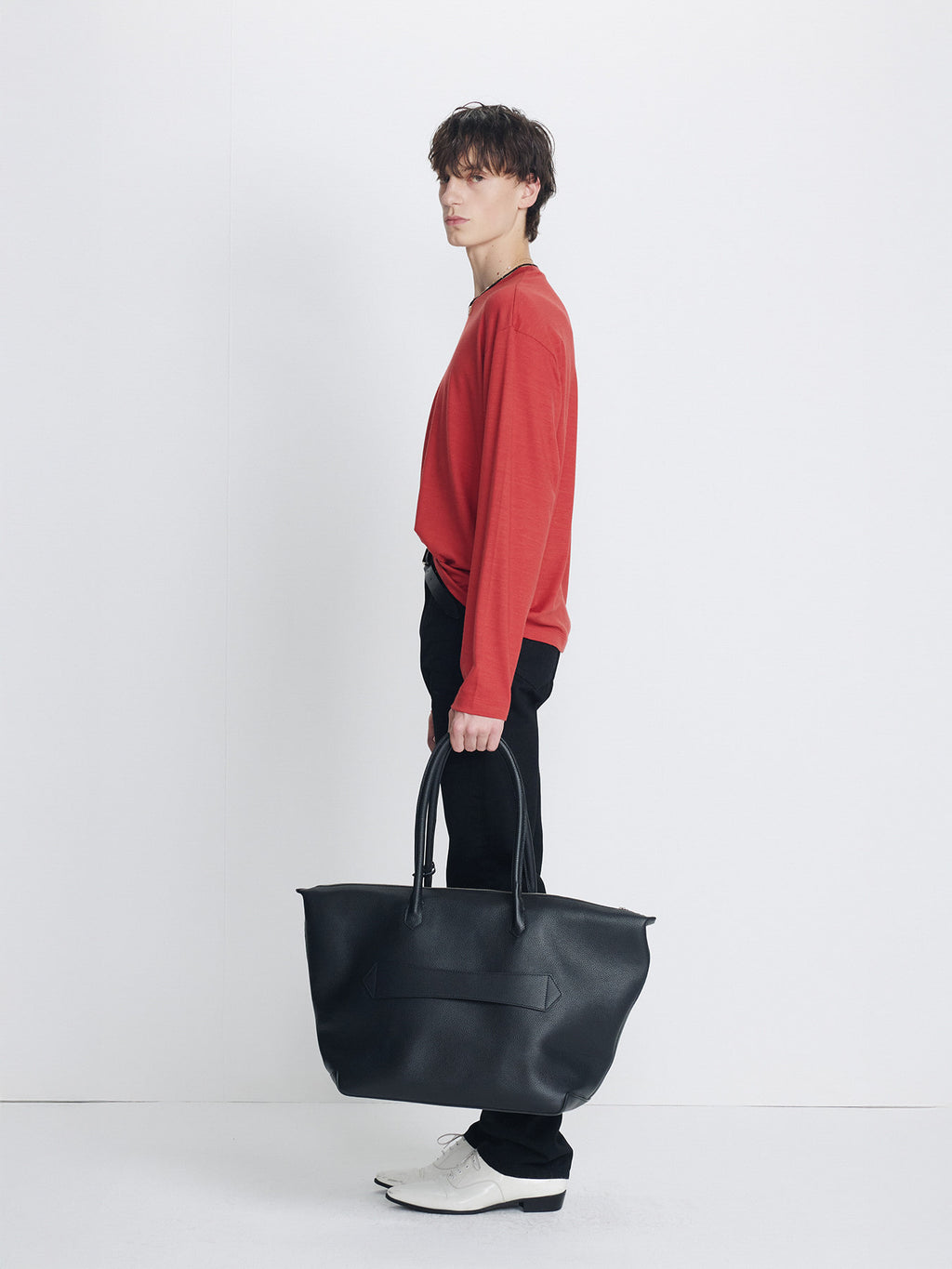 Tonywack - Wool Relaxed Long Sleeve (Coral Red) product image 2 | TRAB K-Fashion Australia