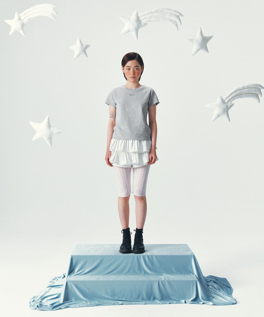Coyseio - Mini Logo T-Shirt (Melange Grey) product image 1 | TRAB K-Fashion Australia