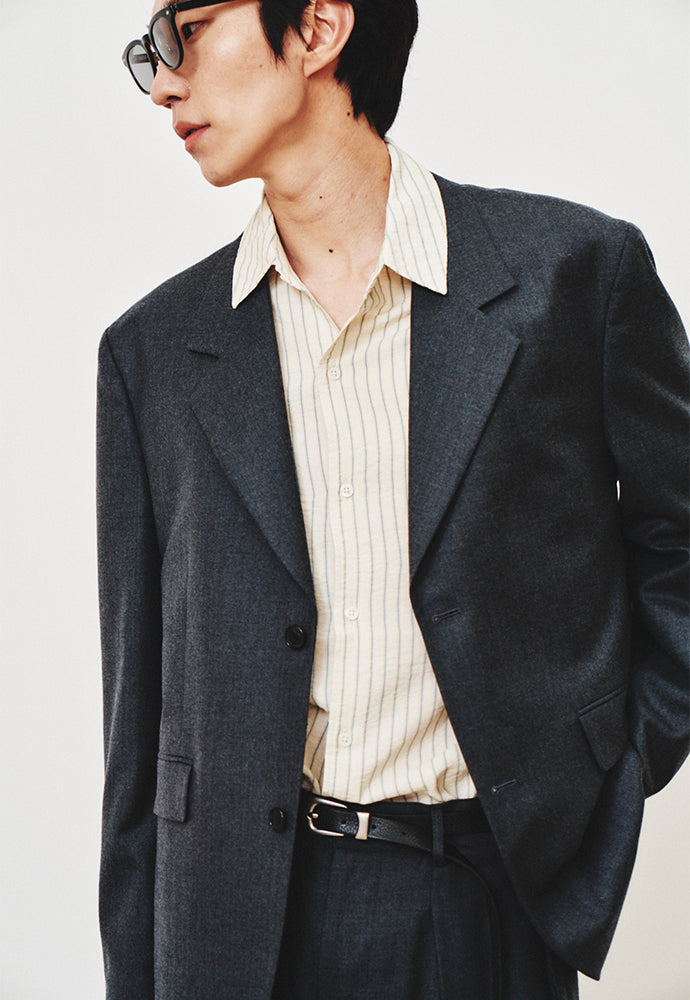 Art if acts - 2 Button Wool Blazer (Charcoal) product image 7 | TRAB K-Fashion Australia