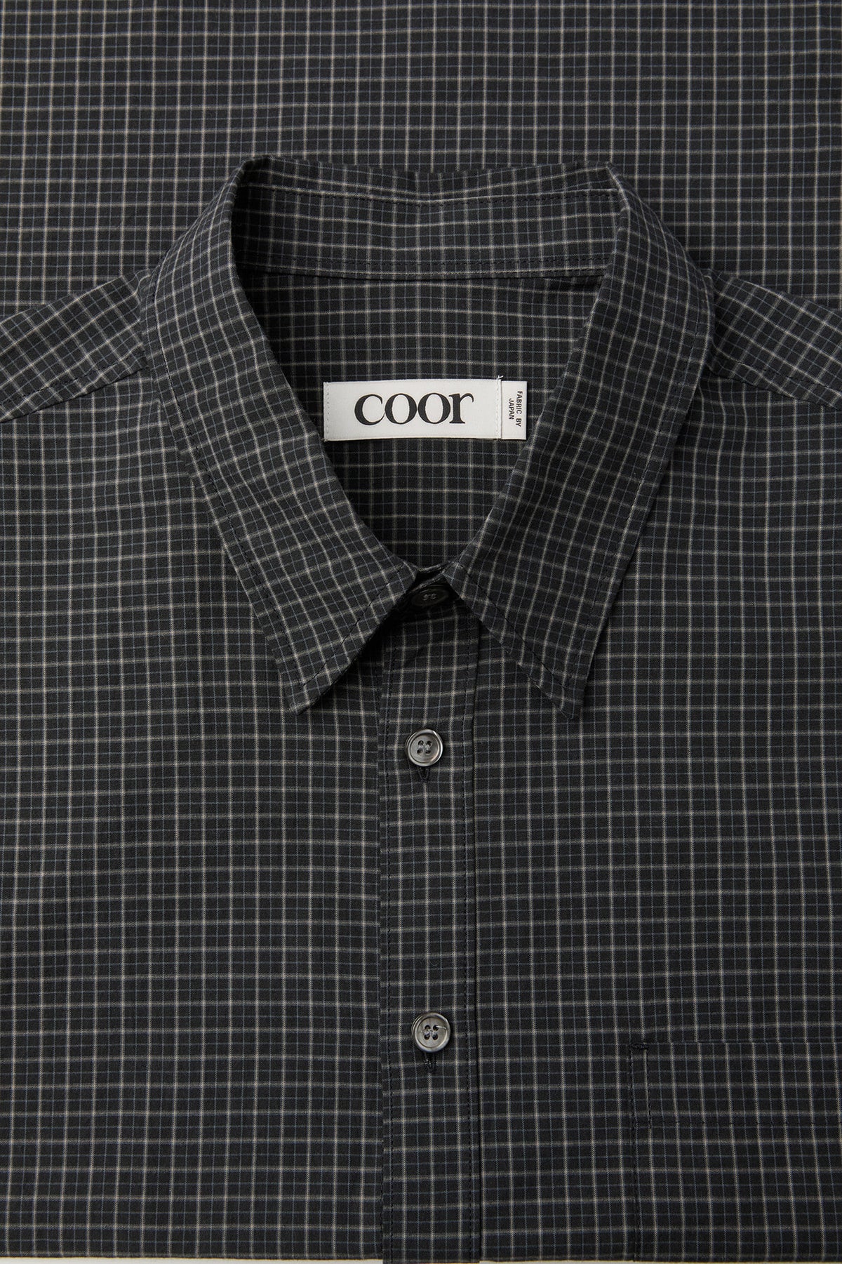 Coor - Windowpane Check Shirt (Black) product image 5 | TRAB K-Fashion Australia