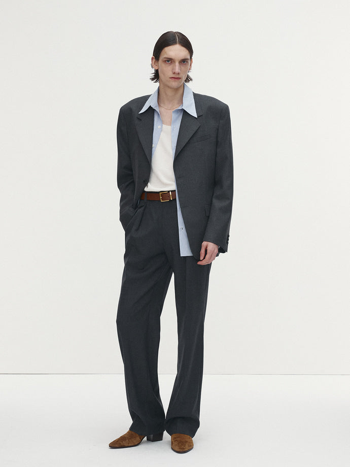 Tonywack - Double-Pleats Relaxed Trousers (Grey) product image 2 | TRAB K-Fashion Australia