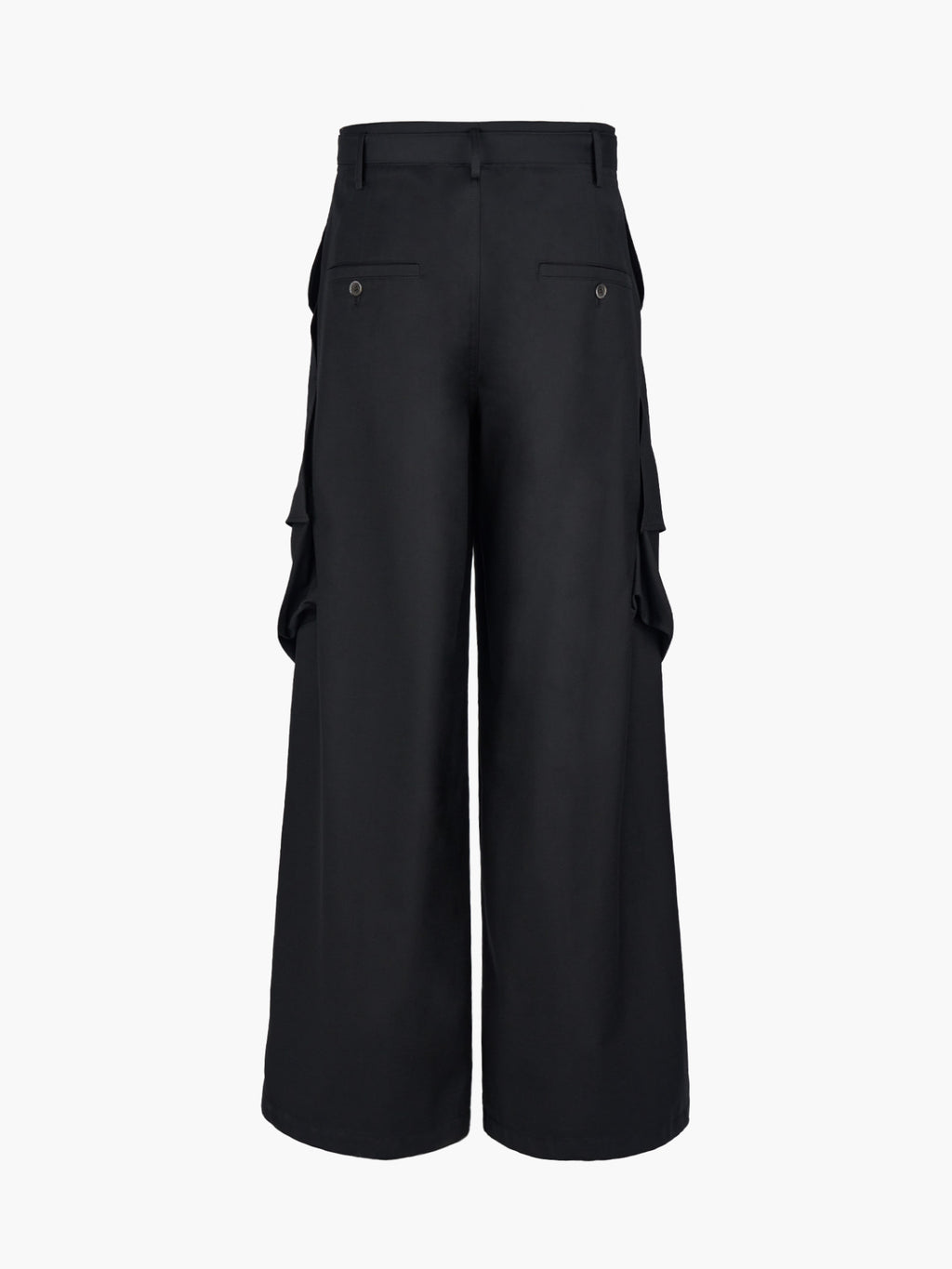 Jiyong Kim - Wide Leg Belted Drape Trousers (Black) product image 5 | TRAB K-Fashion Australia