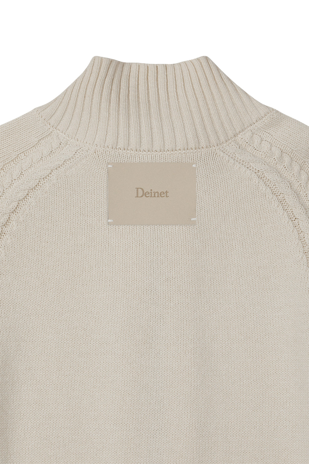 Deinet - High-Neck Stud Knit Outer (Ivory) product image 18 | TRAB K-Fashion Australia