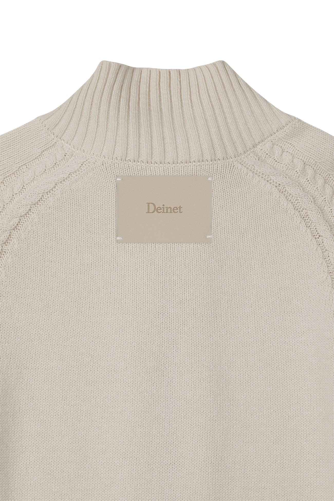Deinet - High-Neck Stud Knit Outer (Ivory) product image 18 | TRAB K-Fashion Australia
