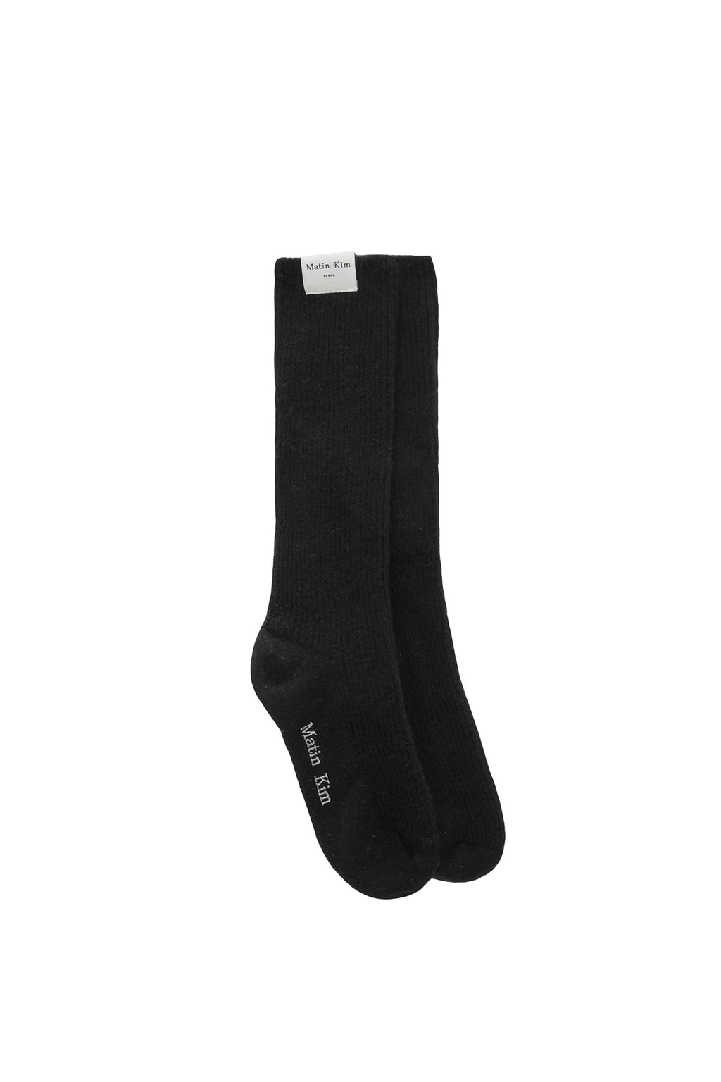 Matin Kim - Wool Blended Half Socks (Black) product image 4 | TRAB K-Fashion Australia