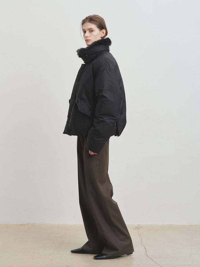 Tonywack - Shearling Collar Puffer Blouson (Black) product image 6 | TRAB K-Fashion Australia