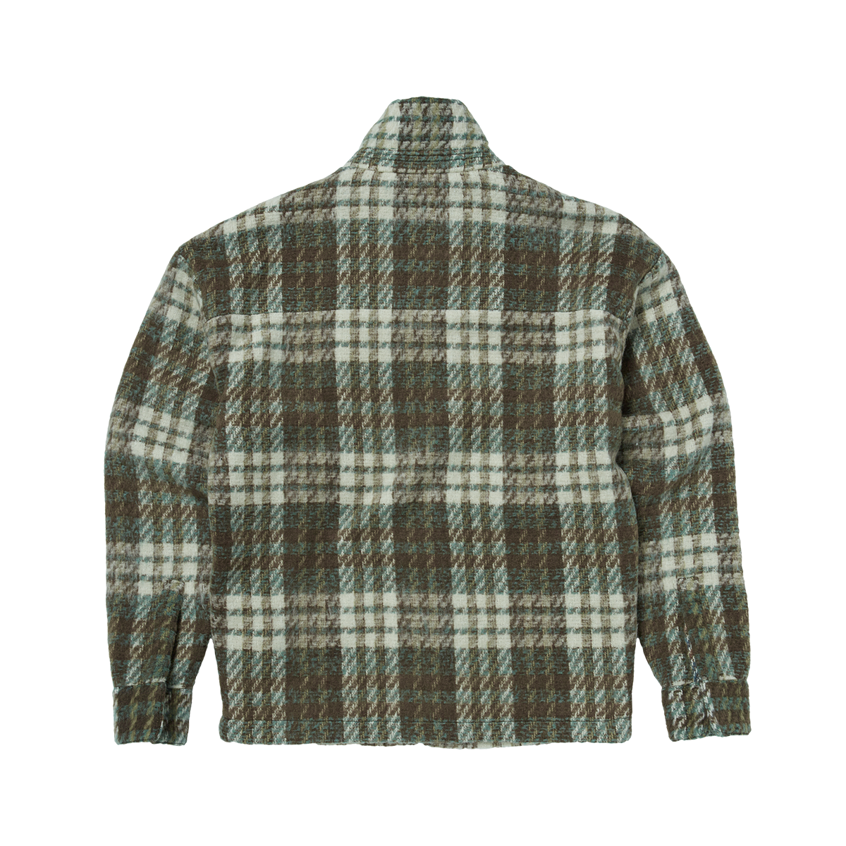 Thug Club - Classic Check Full-Zip Jacket (Green/Brown) product image 2 | TRAB K-Fashion Australia