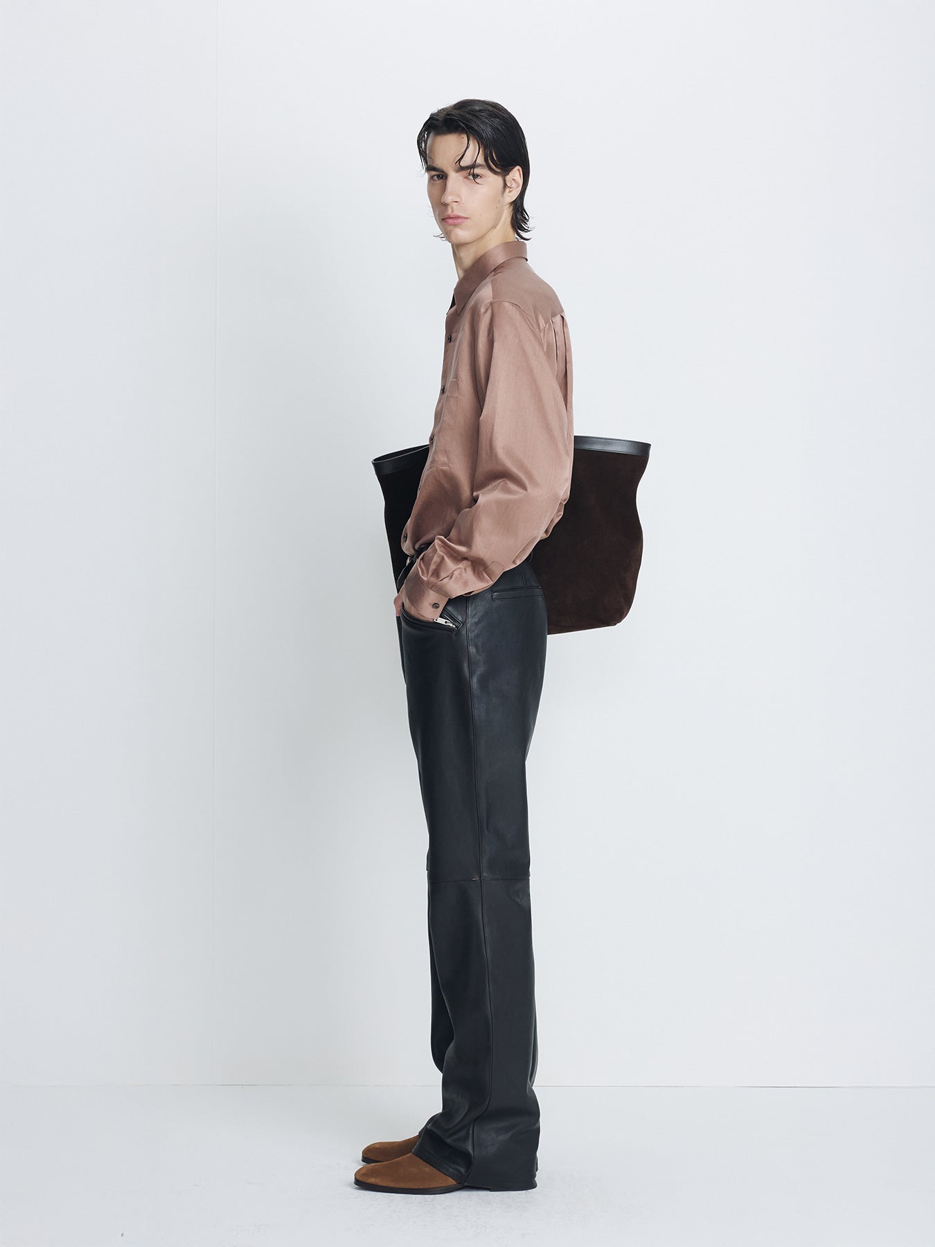 Tonywack - Silk Cotton Essential Shirt (Bronze Pink) product image 1 | TRAB K-Fashion Australia