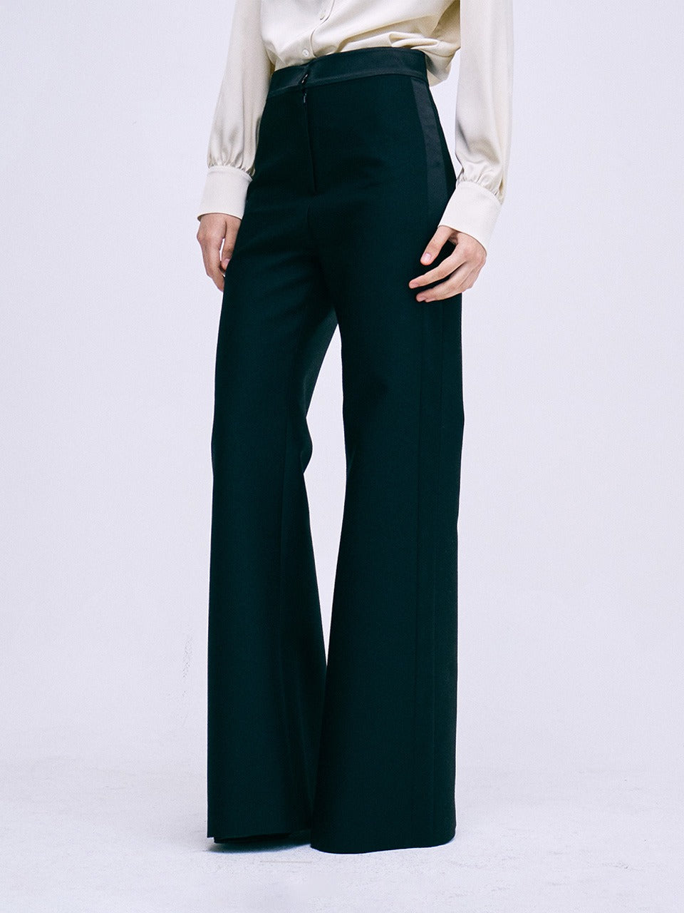 Mardi Mercredi - Wool Classic Line Flare Pants (Black) product image 1 | TRAB K-Fashion Australia