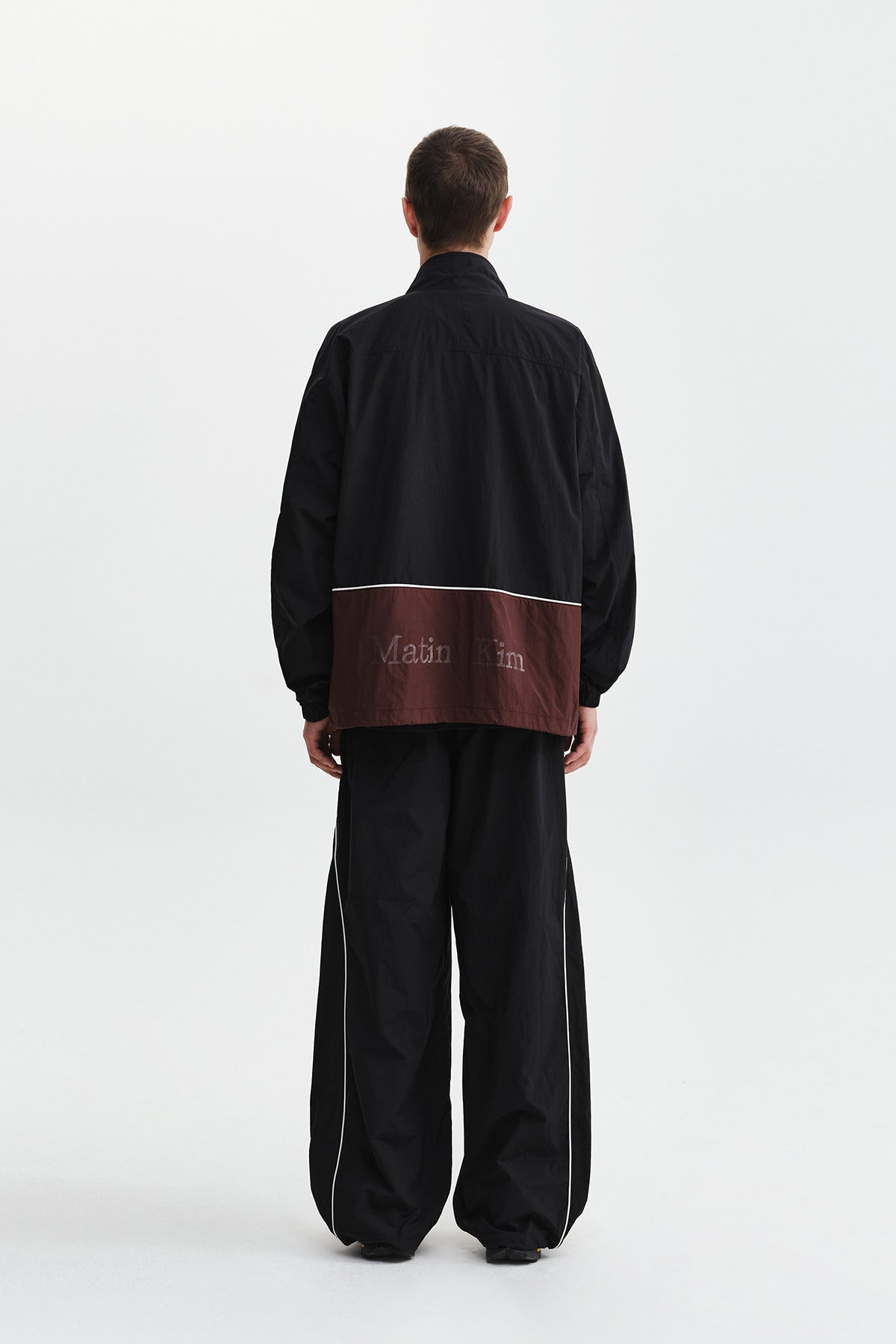 Matin Kim - Tonal Contrast Track Pants (Black) product image 7 | TRAB K-Fashion Australia