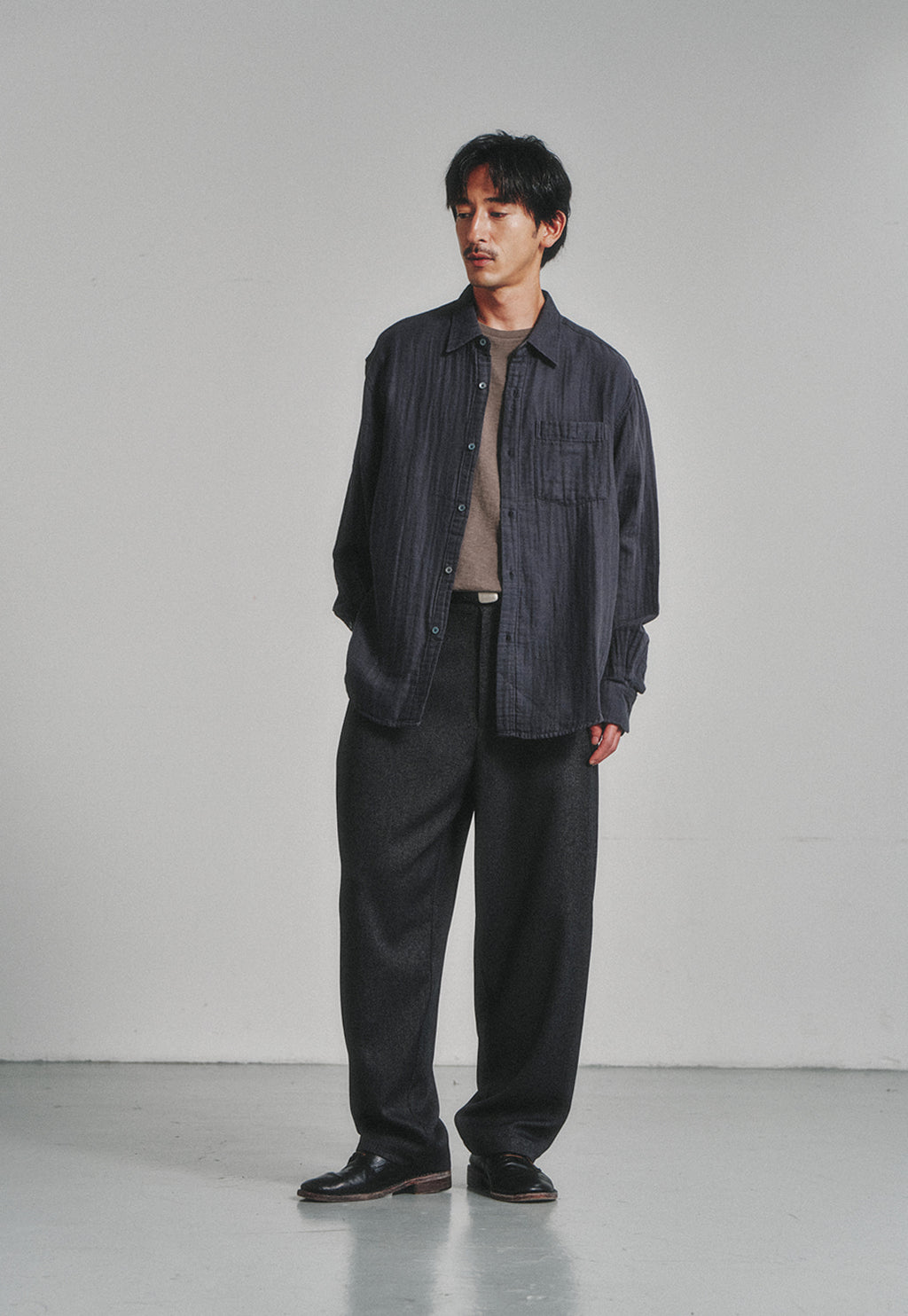 Art if acts - Washed Gauze Shirt (Charcoal) product image 13 | TRAB K-Fashion Australia