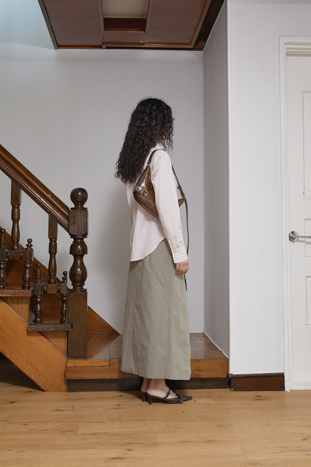 Matin Kim - Cuffs Button Point Stripe Shirt (Light Pink) product image 8 | TRAB K-Fashion Australia