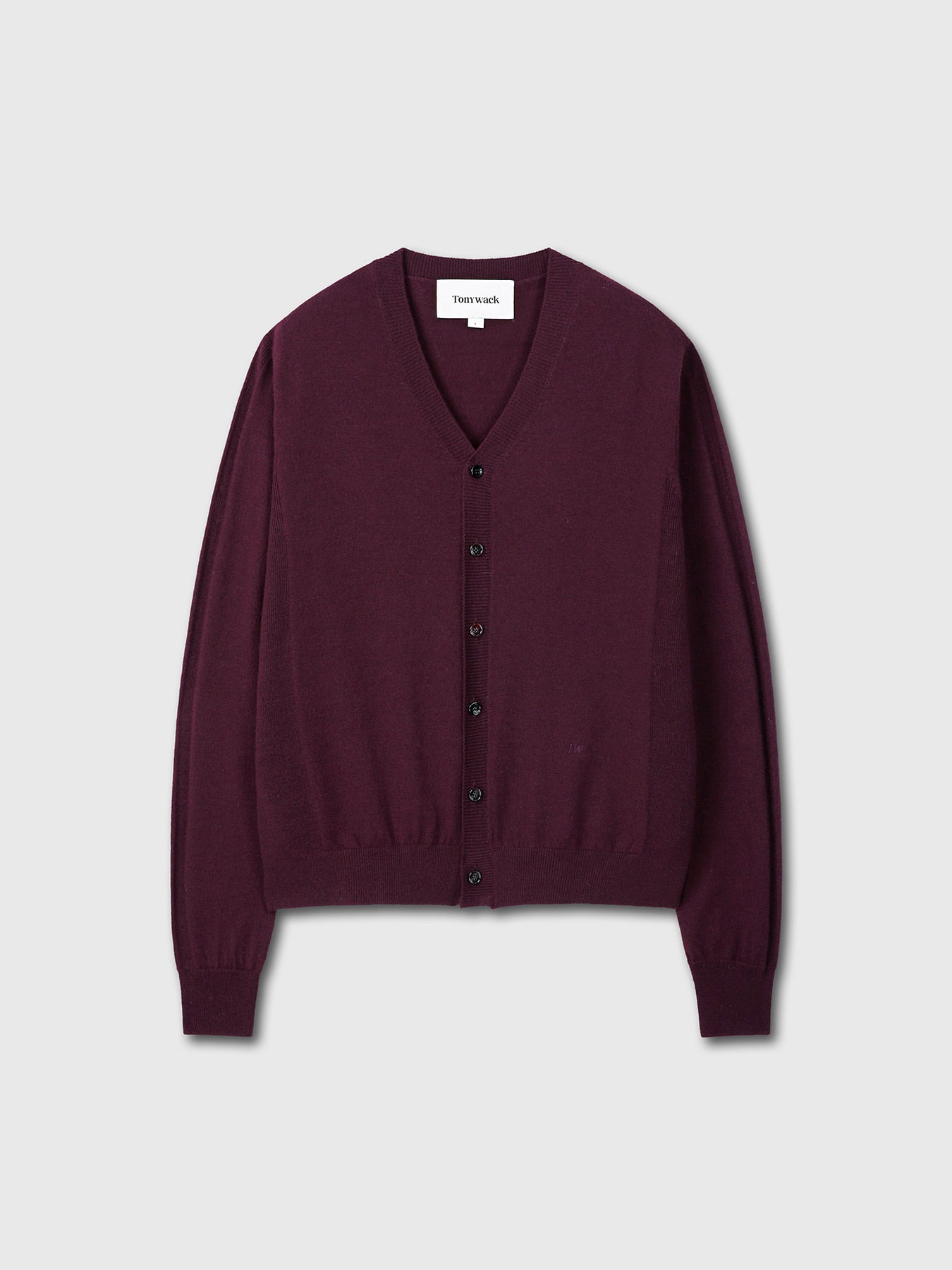Tonywack - Super Fine Merino Wool Knit Cardigan (Burgundy) product image 9 | TRAB K-Fashion Australia