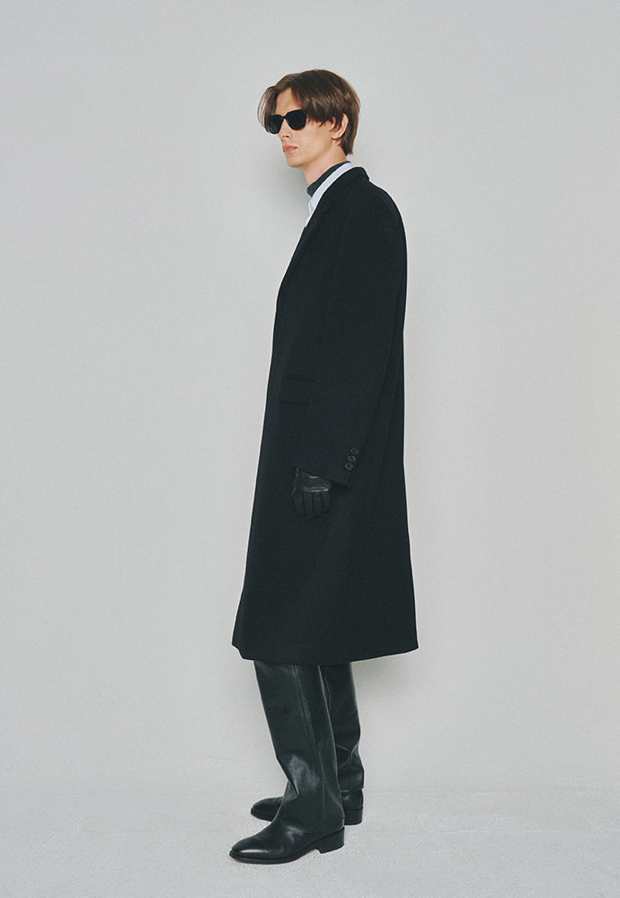 Tonywack - Cashmere Single-Breasted Tailored Coat (Black) product image 2 | TRAB K-Fashion Australia