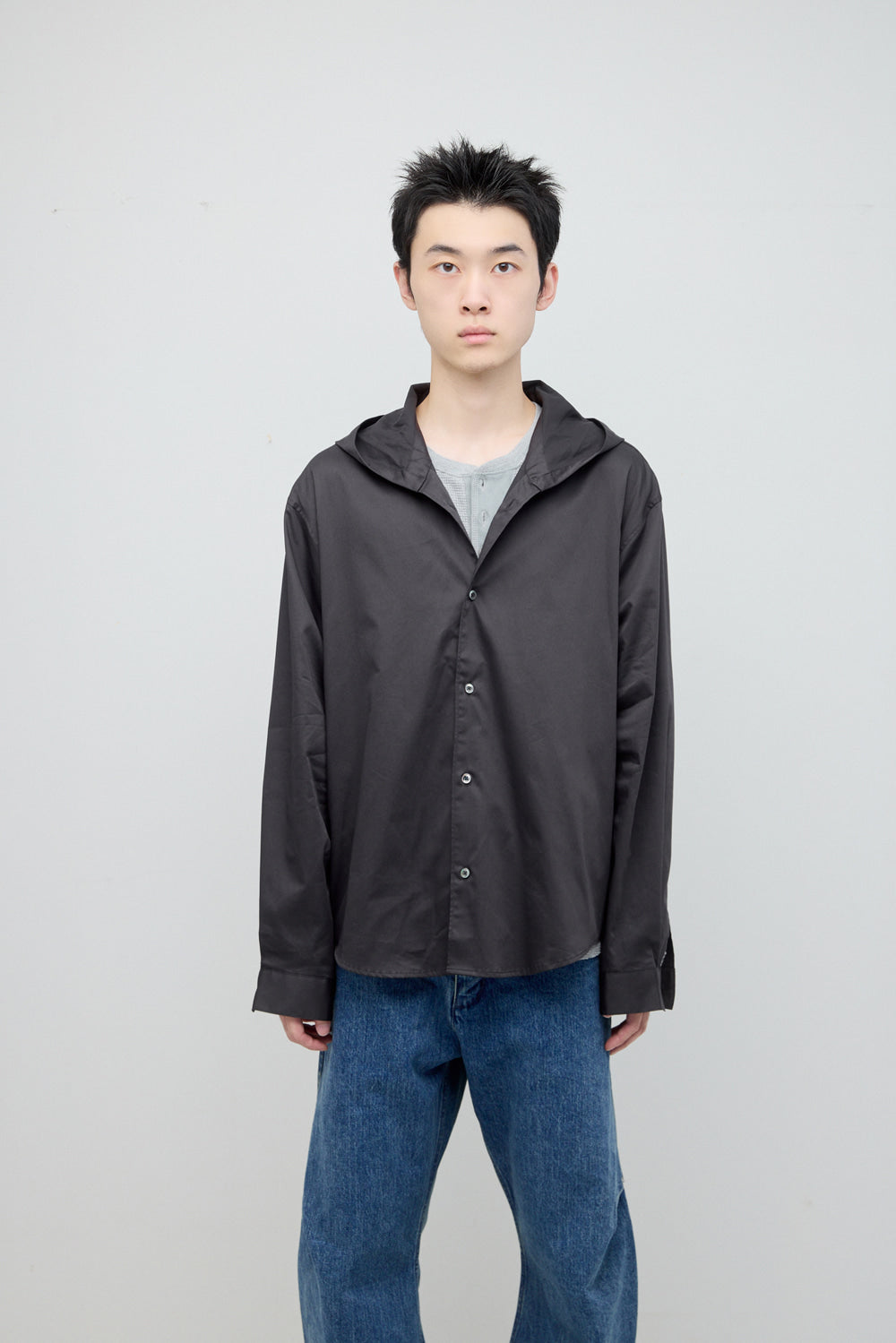 Hatchingroom - Hooded Shirt (Charcoal) product image 6 | TRAB K-Fashion Australia