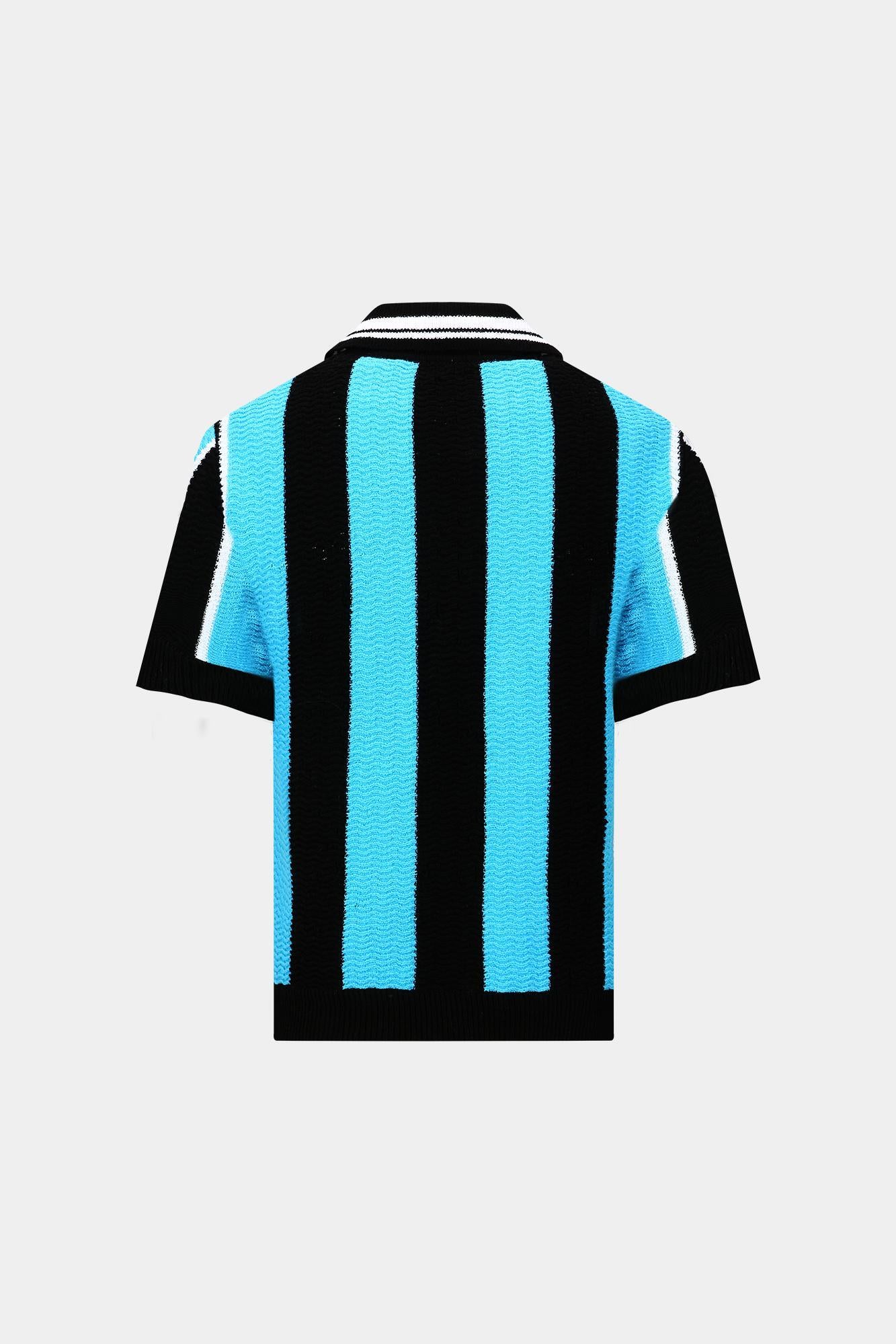 Andersson Bell - Stripe Soccer Polo Sweater (Black/Blue) product image 13 | TRAB K-Fashion Australia