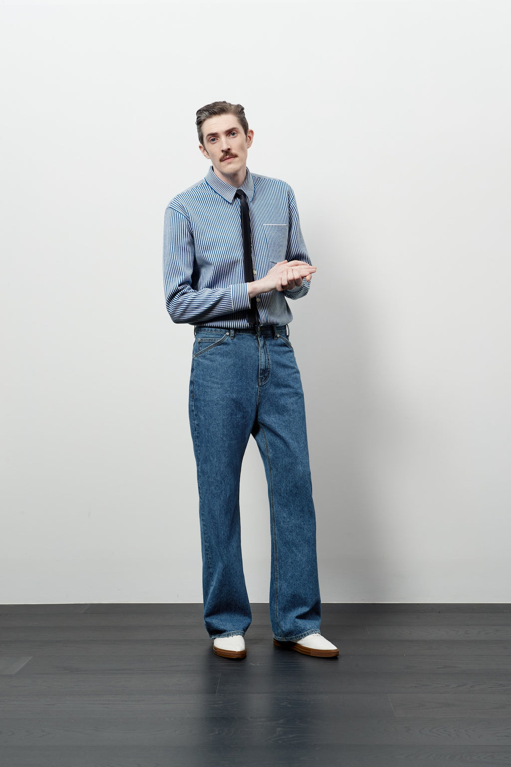 Stu - Stripe Knit Shirt (Blue) product image 14 | TRAB K-Fashion Australia