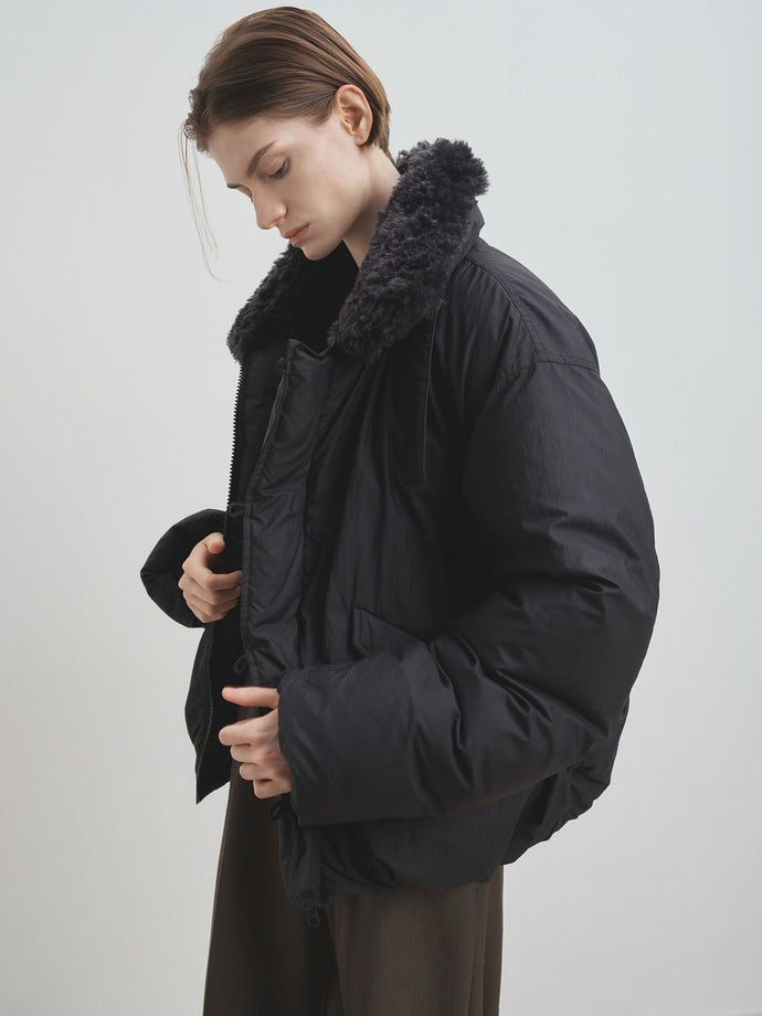 Tonywack - Shearling Collar Puffer Blouson (Black) product image 4 | TRAB K-Fashion Australia