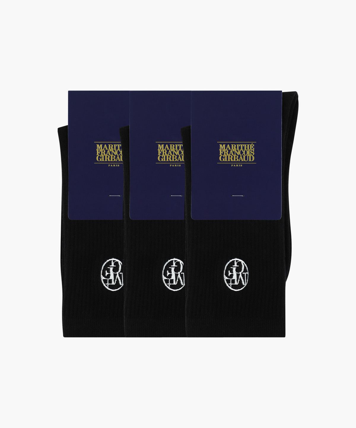 Marithe & Francois Girbaud - Circle Logo Socks 3pack (Black) product image 2 | TRAB K-Fashion Australia