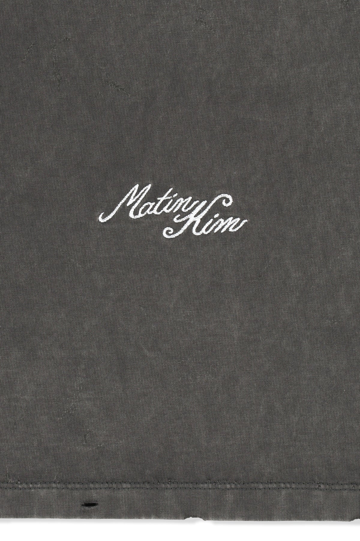 Matin Kim - Vintage Washed Calligraphy Back Logo Top (Charcoal) product image 5 | TRAB K-Fashion Australia