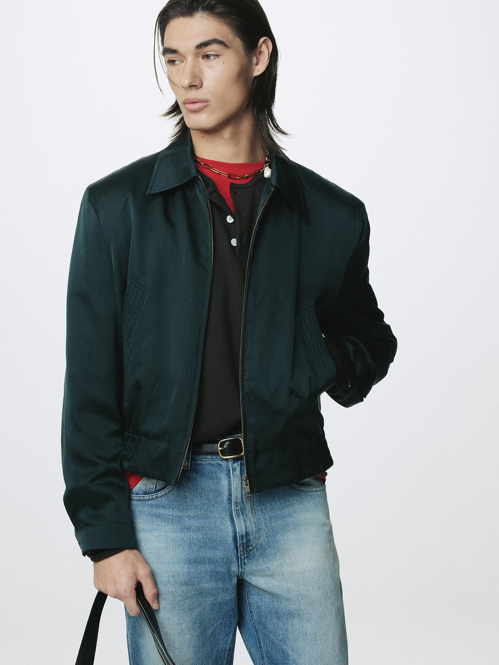 Tonywack - Silk Cotton Swing Jacket (Dark Green) product image 5 | TRAB K-Fashion Australia