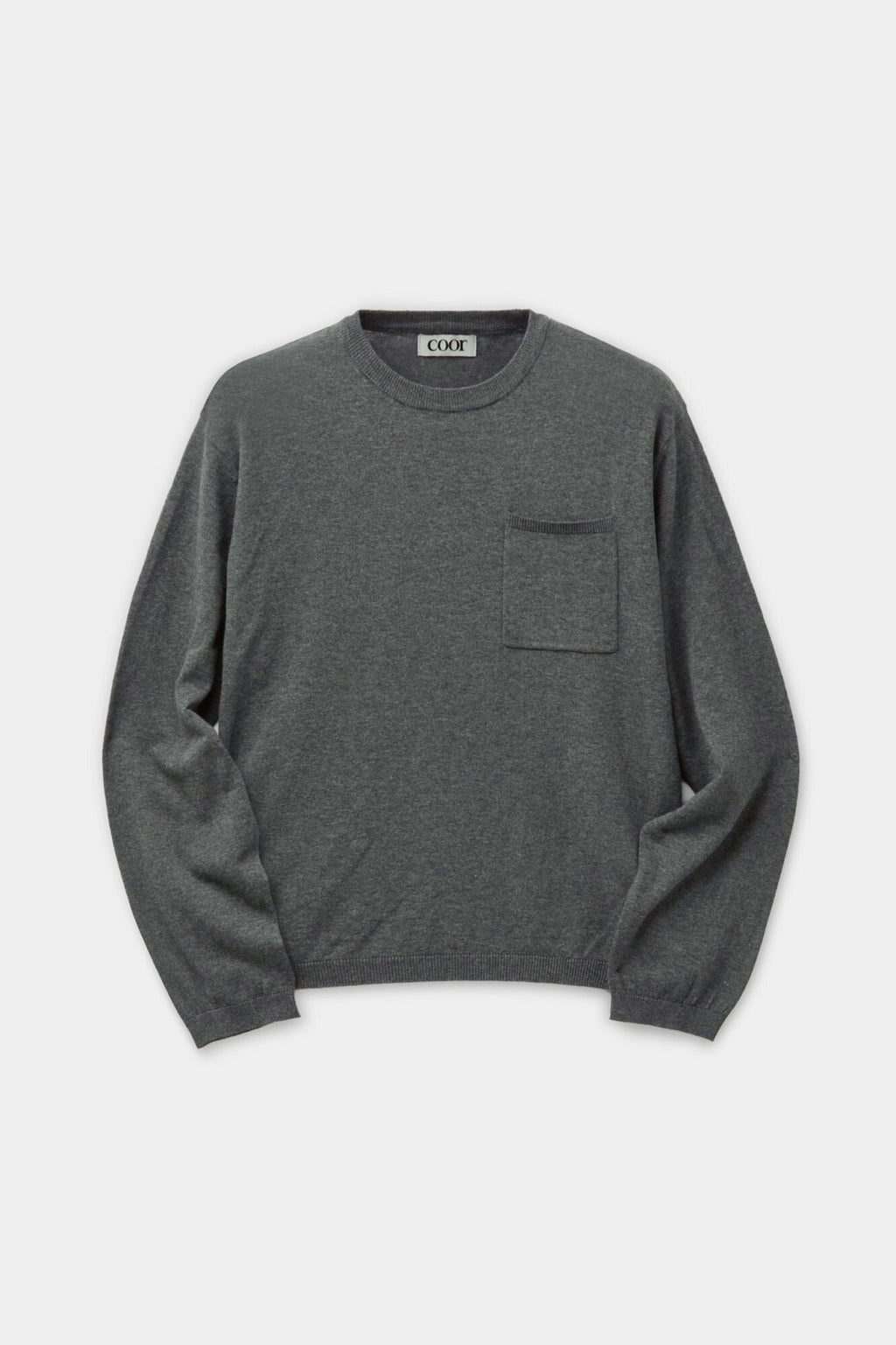 Coor - Light Cashmere-Blend Crewneck Sweater (Melange Gray) product image 1 | TRAB K-Fashion Australia