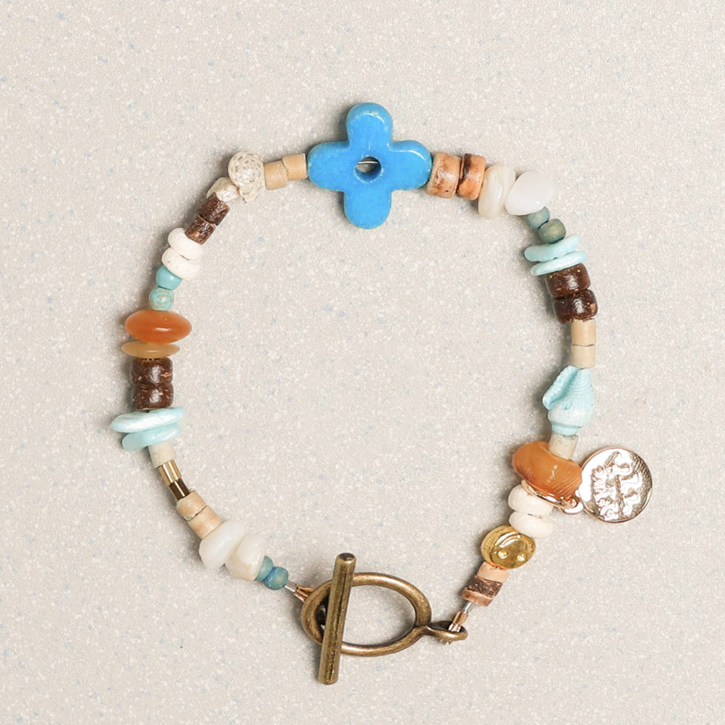 Towtow Archive - Clover Symbol Bracelet Seed (Blue) product image 3 | TRAB K-Fashion Australia