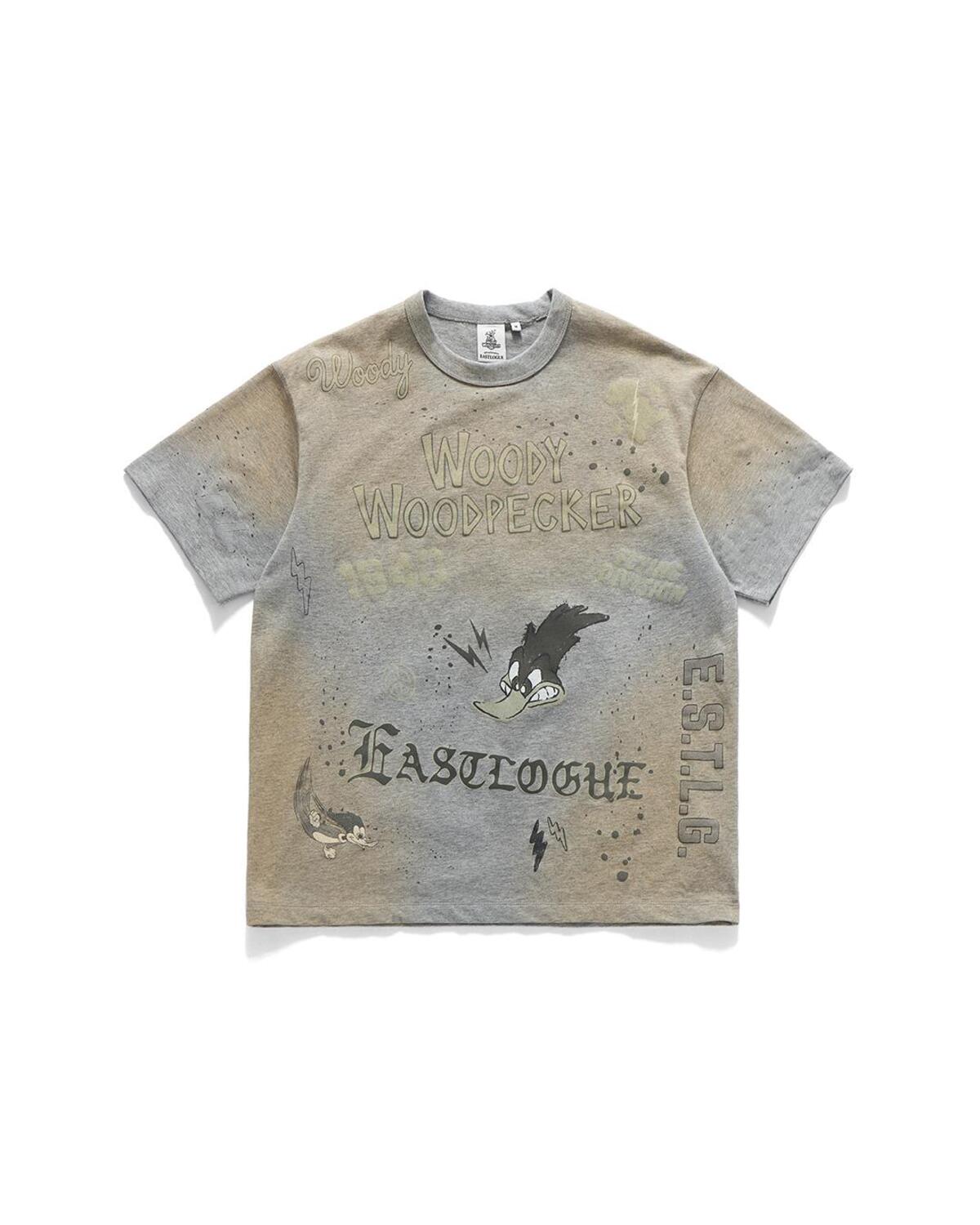 Eastlogue - Vintage Woody Doodle T-shirt (Melange Grey) product image 1 | TRAB K-Fashion Australia