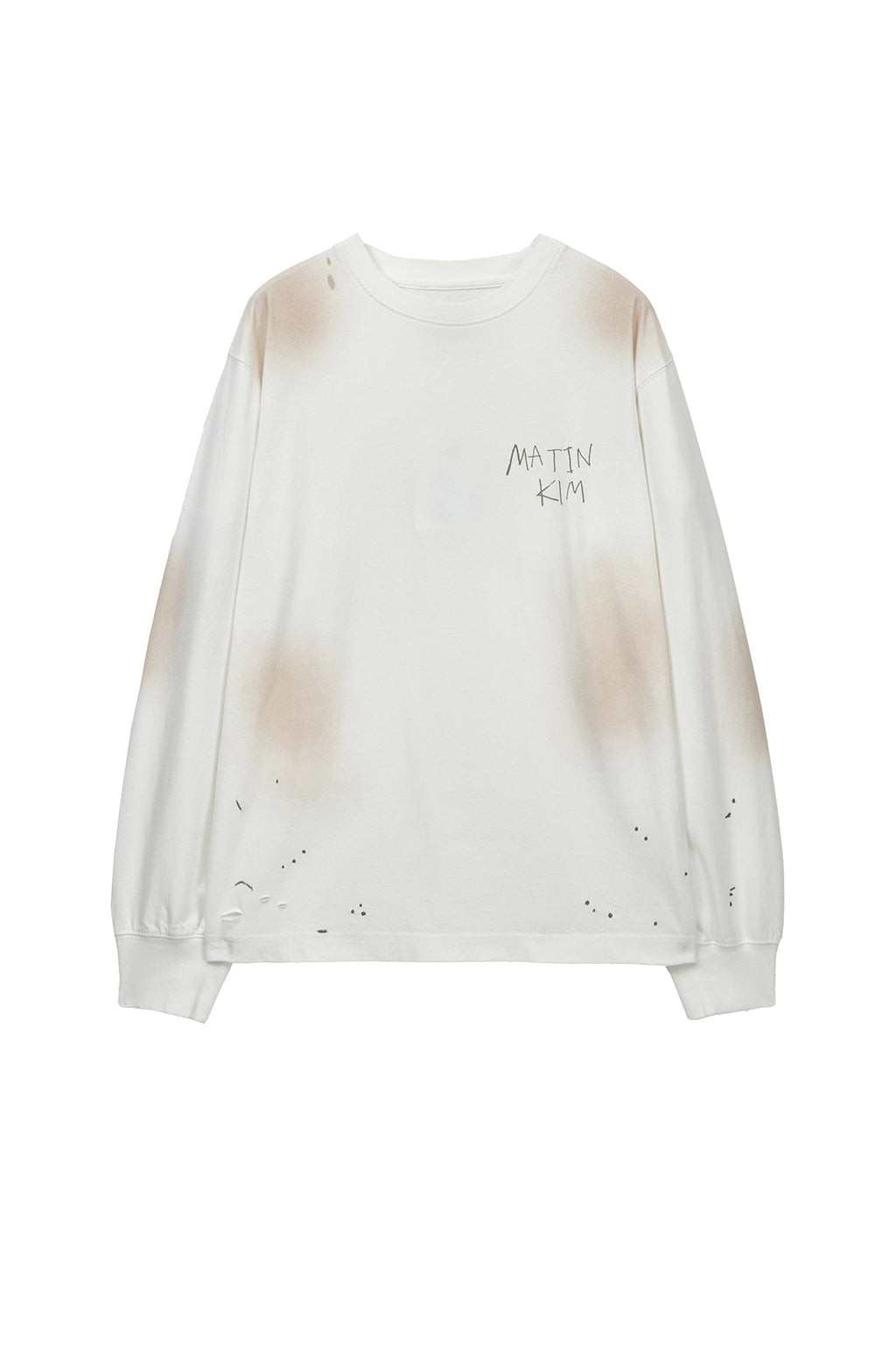 Matin Kim - Vintage Washed Logo Top (Ivory) product image 1 | TRAB K-Fashion Australia