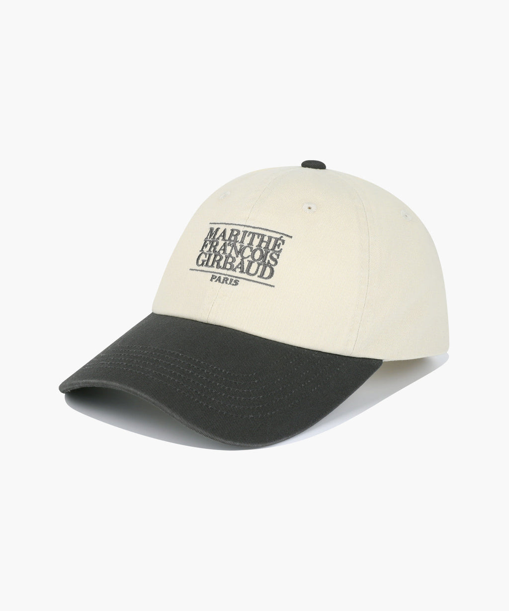Marithe & Francois Girbaud - Small Classic Logo 6panel Color Block Cap (Charcoal) product image 1 | TRAB K-Fashion Australia