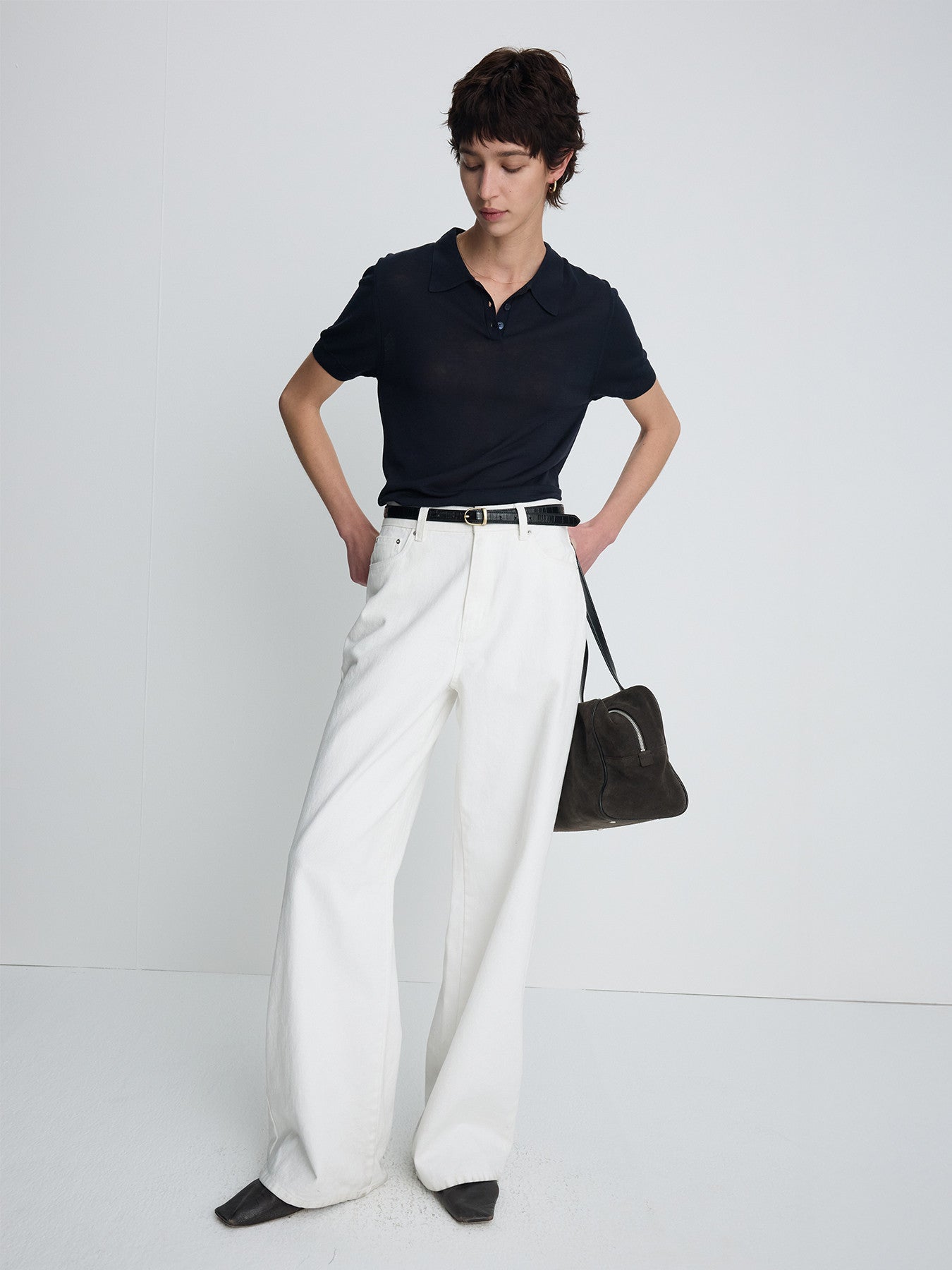 Tonywack - Silk Cotton Polo Shirt (Navy) product image 7 | TRAB K-Fashion Australia