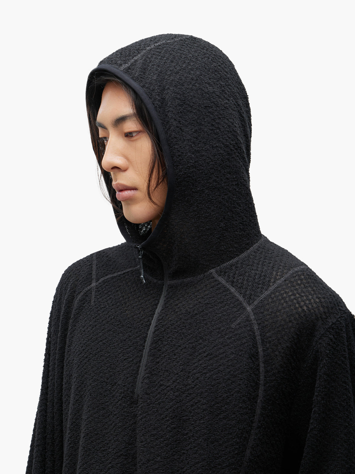 Jiyong Kim - Half Zip Hoodie (Black) product image 7 | TRAB K-Fashion Australia