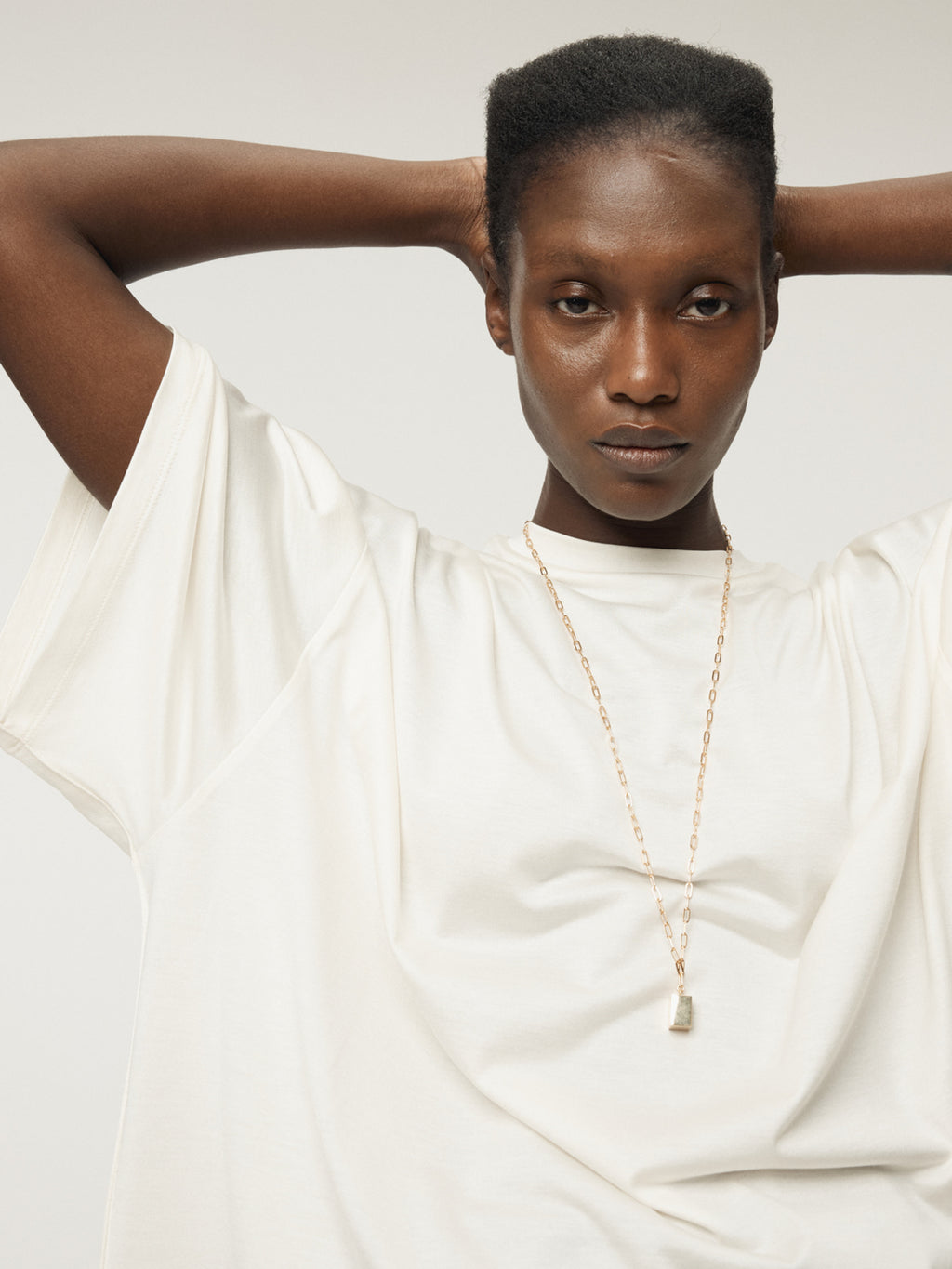 Recto - Fluid Oversized T-Shirt (Ivory) product image 8 | TRAB K-Fashion Australia