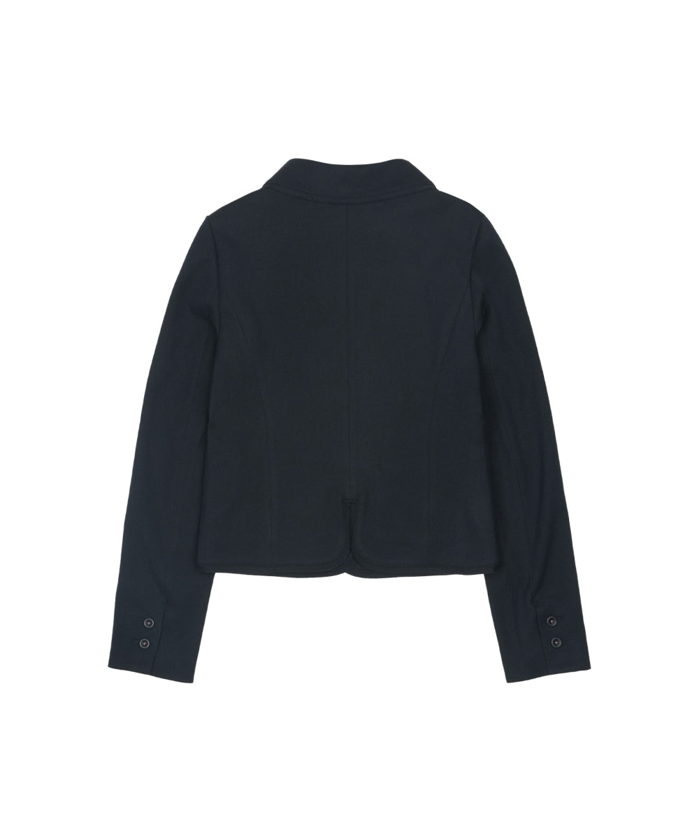 Coyseio - Rounded Raw Hem Jacket (Navy) product image 12 | TRAB K-Fashion Australia