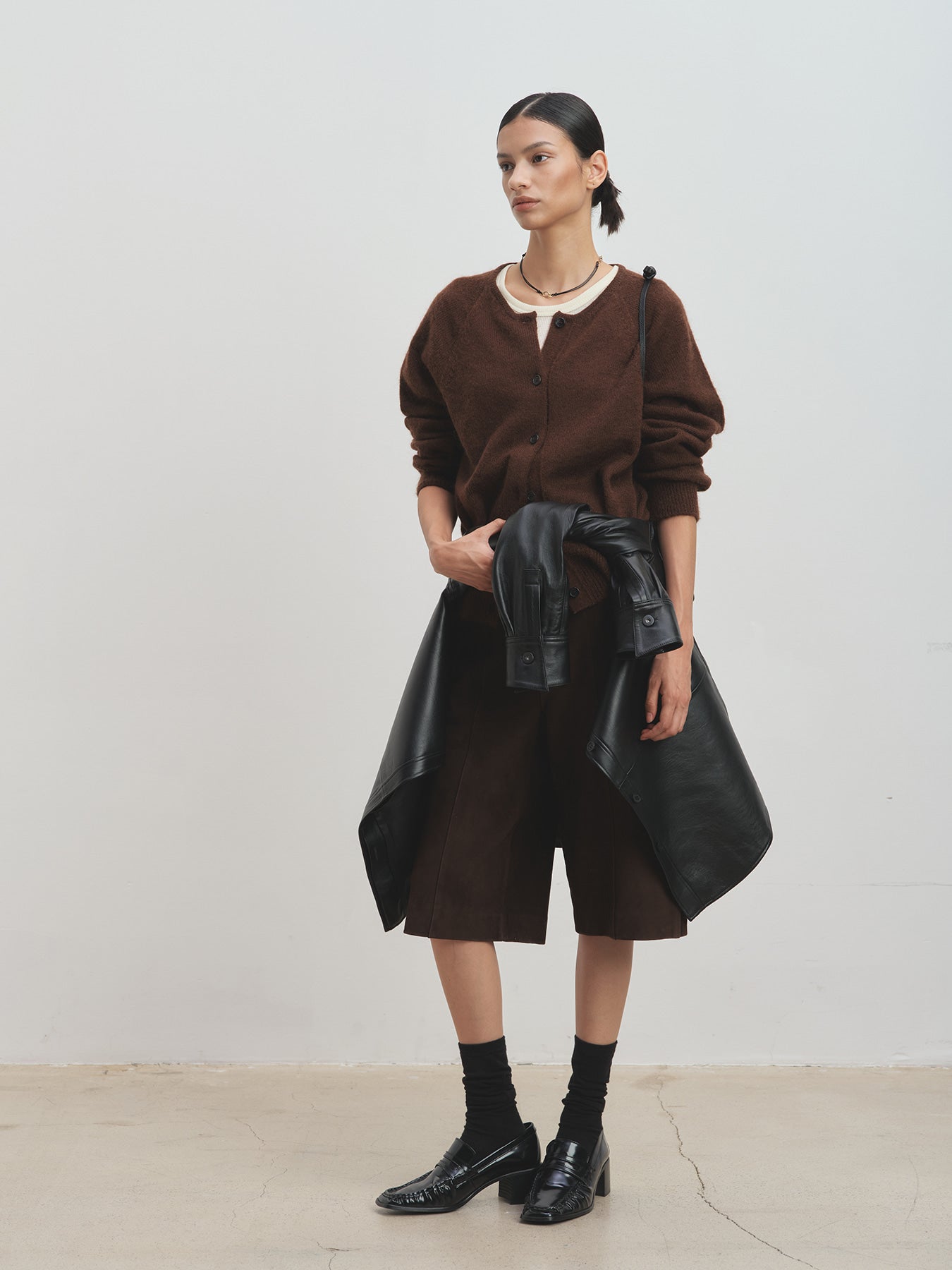 Tonywack - Mohair Raglan Cardigan (Brown) product image 8 | TRAB K-Fashion Australia