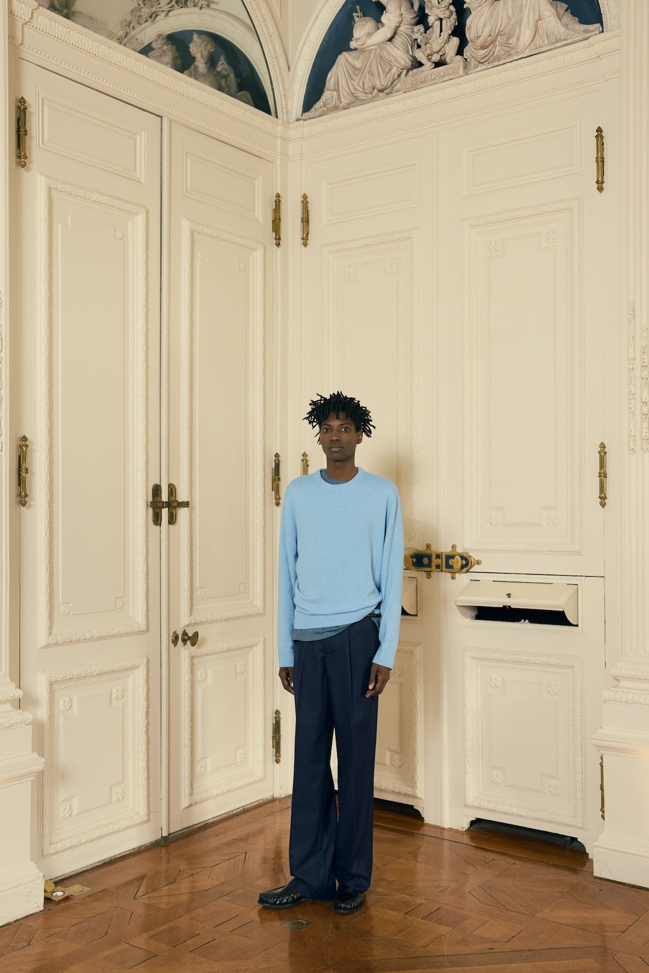 STU - Pin Tuck Round Neck Knit (Sky Blue) product image 9 | TRAB K-Fashion Australia