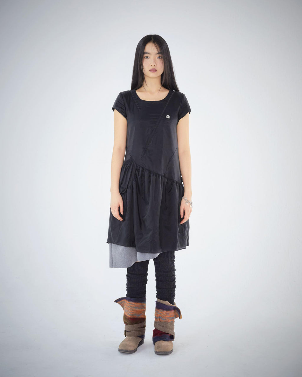 Coyseio - Puff Shirring One Piece (Black) product image 11 | TRAB K-Fashion Australia
