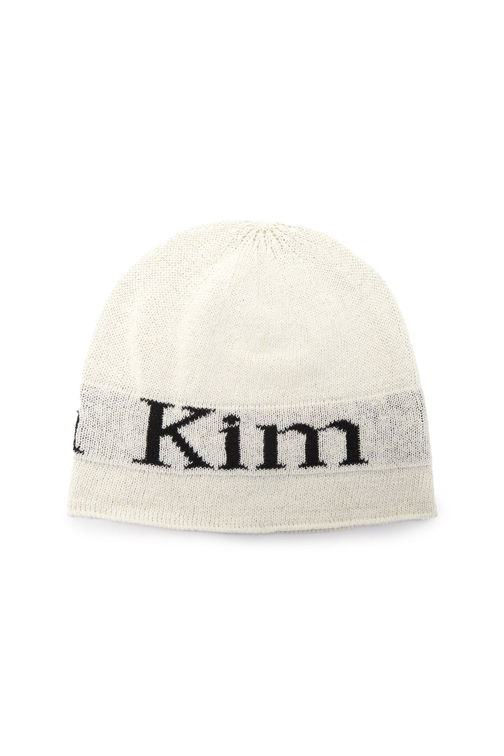 Matin Kim - Logo Linen Short Beanie (White) product image 2 | TRAB K-Fashion Australia