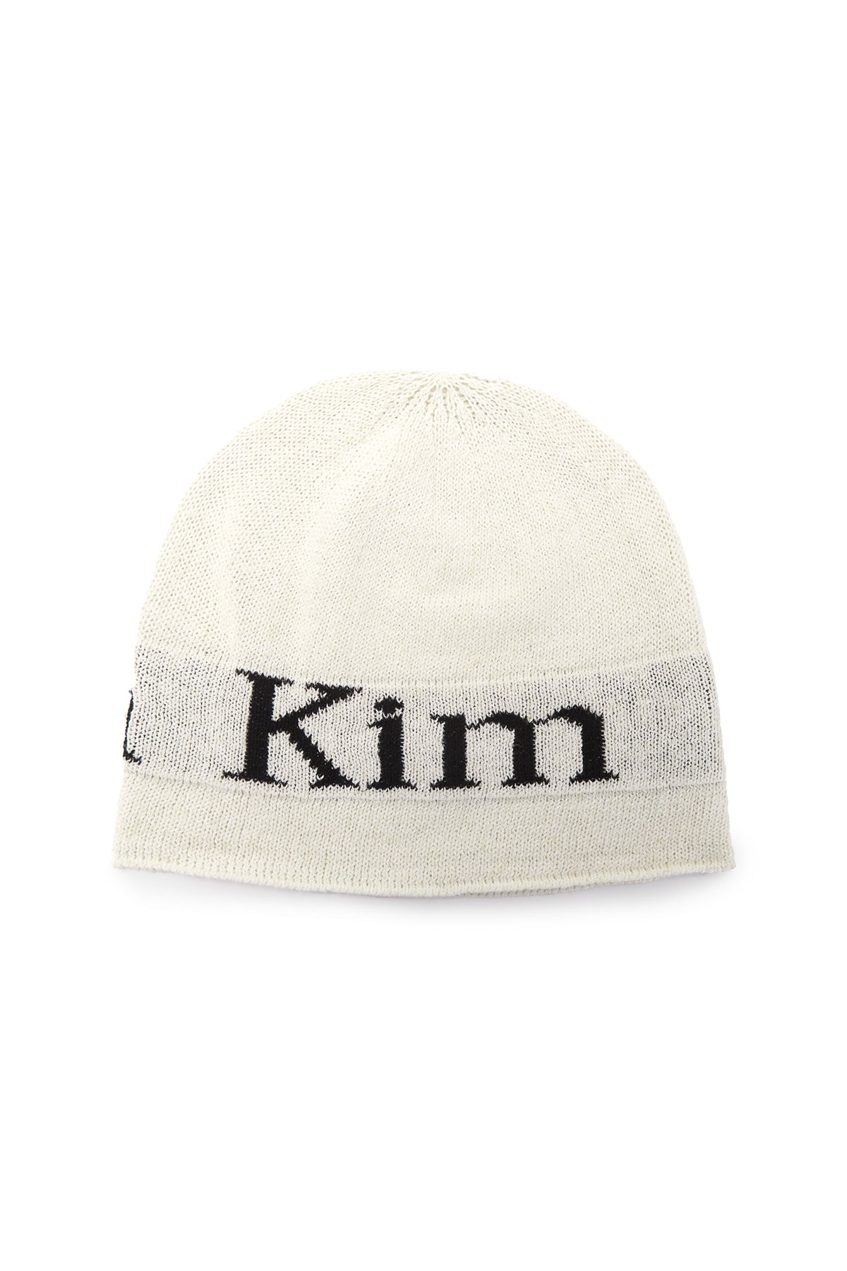 Matin Kim - Logo Linen Short Beanie (White) product image 2 | TRAB K-Fashion Australia