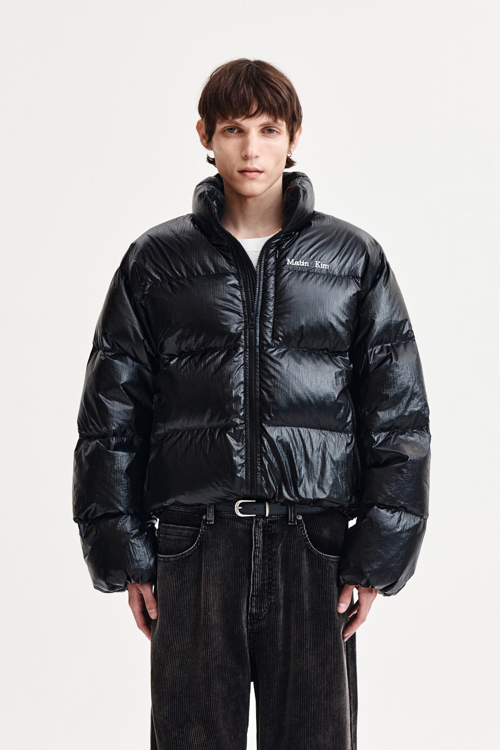 Matin Kim - Small Logo Volume Down Jumper (Black) product image 10 | TRAB K-Fashion Australia