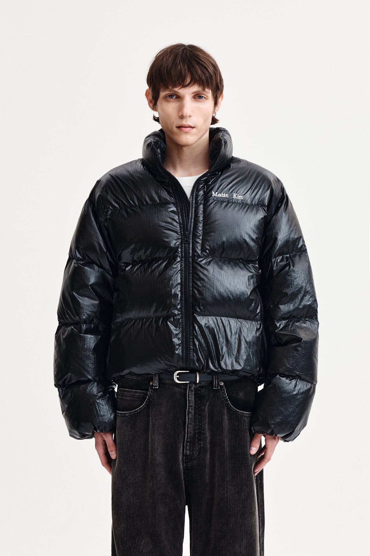 Matin Kim - Small Logo Volume Down Jumper (Black) product image 10 | TRAB K-Fashion Australia