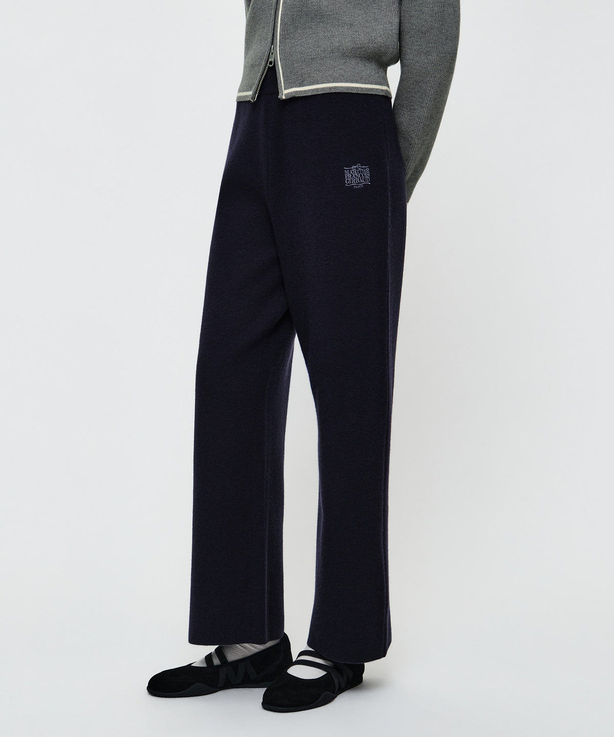 Marithe & Francois Girbaud - Ribbon Classic Logo Knit Pants (Navy) product image 1 | TRAB K-Fashion Australia