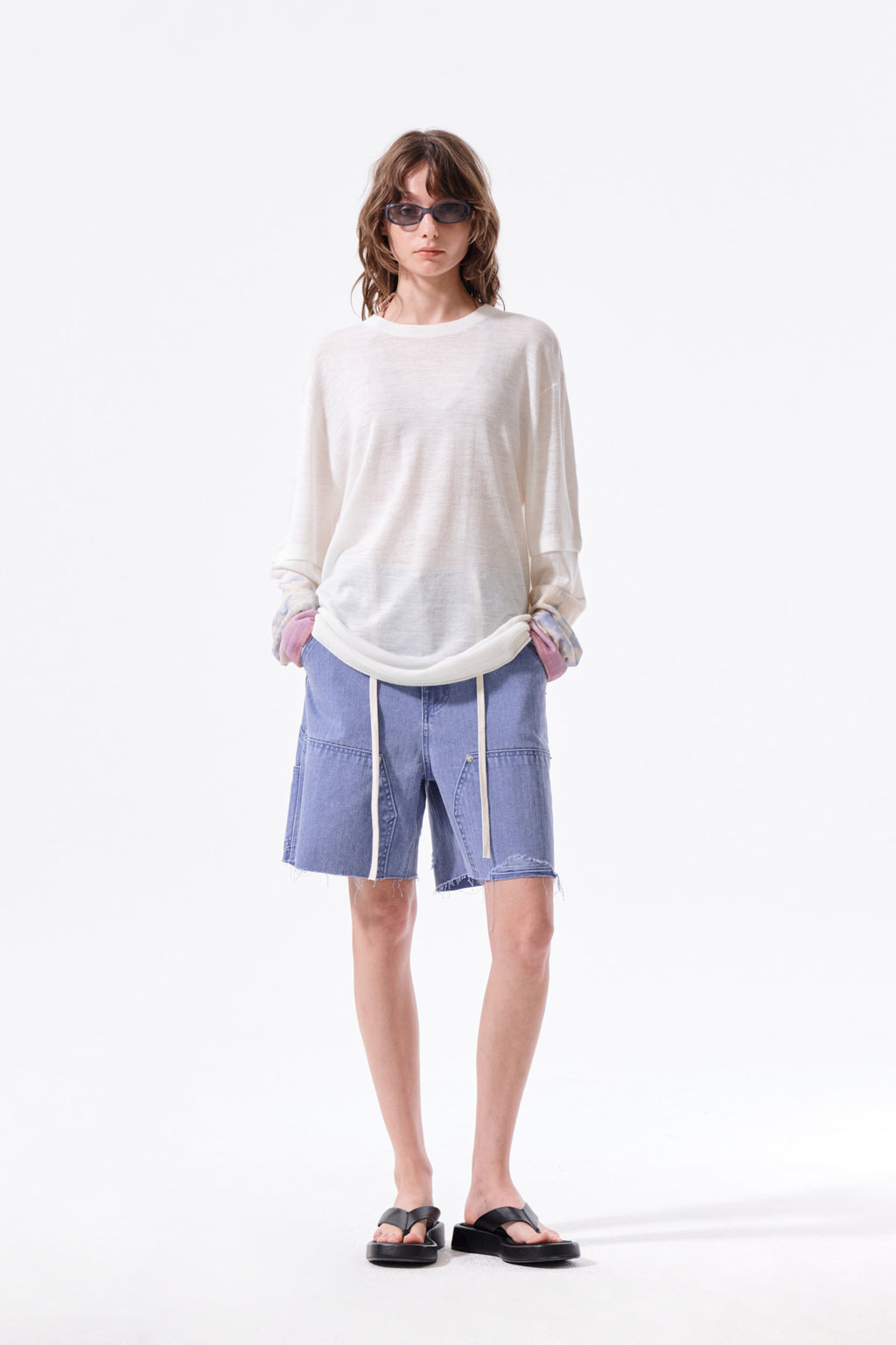 Matin Kim - Sleeve Print Knit Pullover (Ivory) product image 9 | TRAB K-Fashion Australia